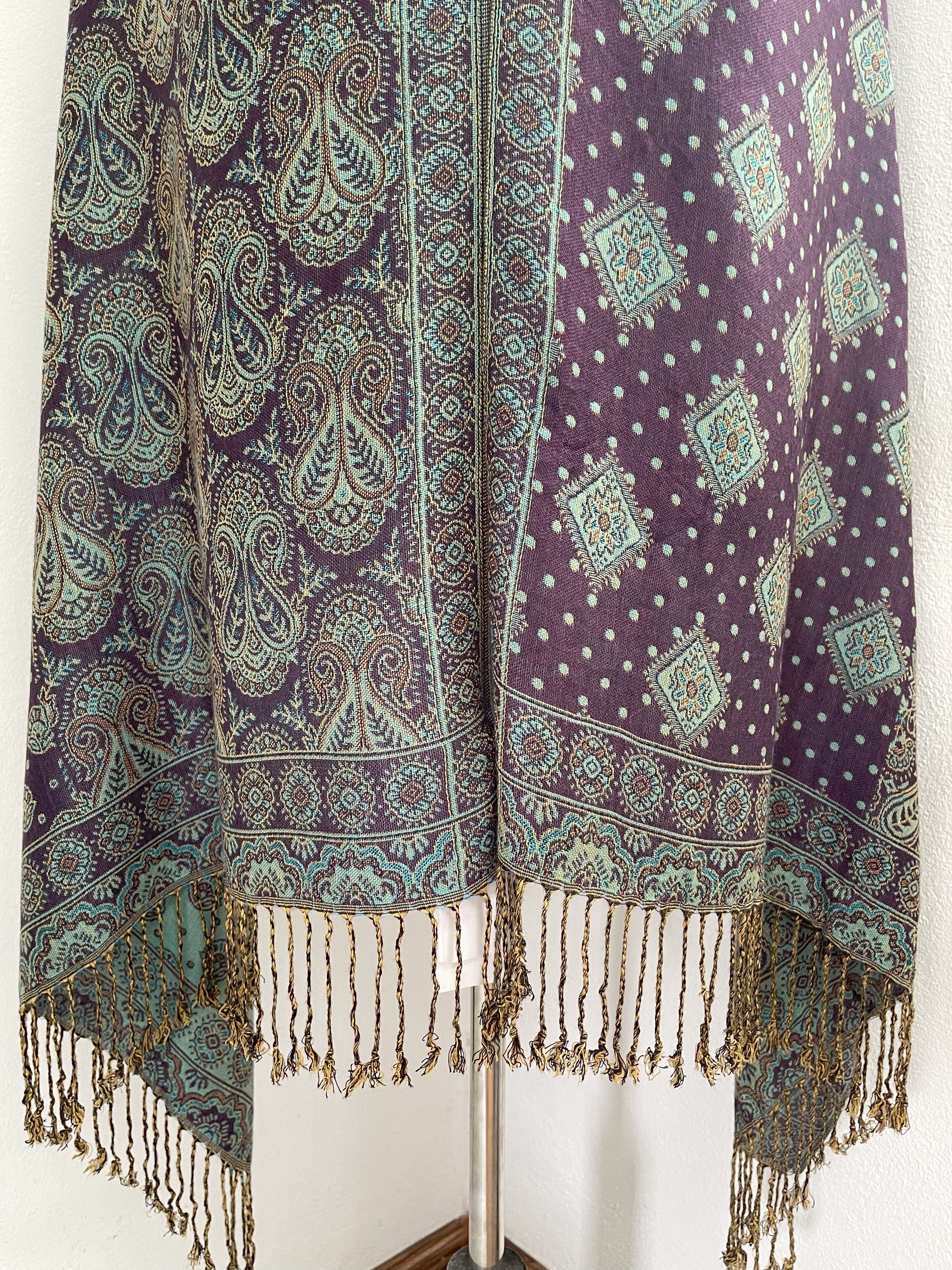 Vintage Vintage Big Size Scarves, Large-Sized Wrap - 6079 Size ONE SIZE - 5 Thumbnail