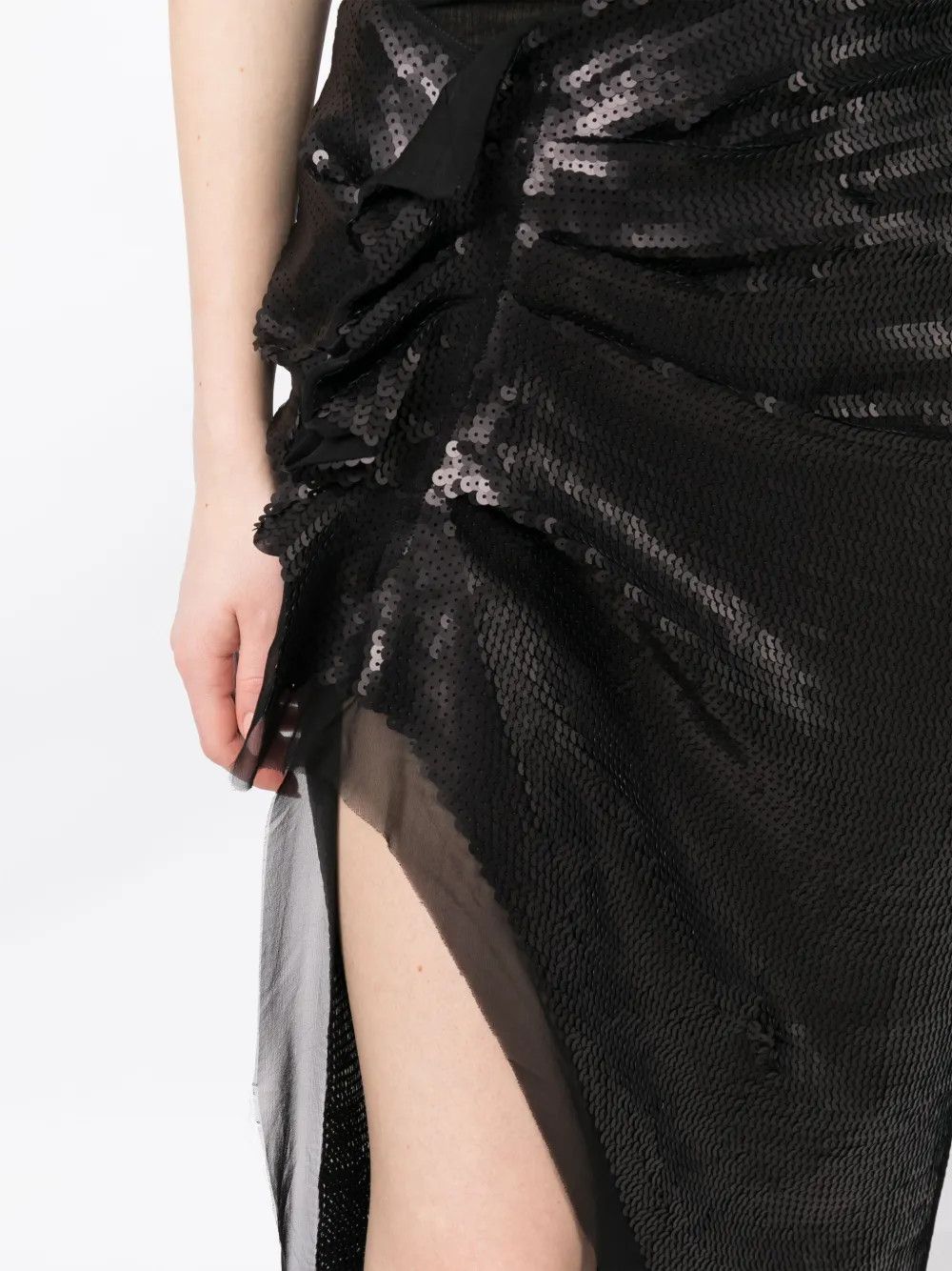 Rick Owens o1y0126 Maxi Skirt in Black Size 27" / US 4 / IT 40 - 2 Thumbnail