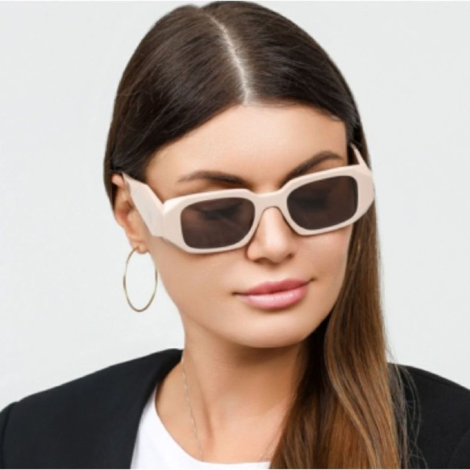 Prada NEW PRADA PR17WS VYJ6X1 Powder/Purple Brown Women Sunglasses Size ONE SIZE - 1 Thumbnail