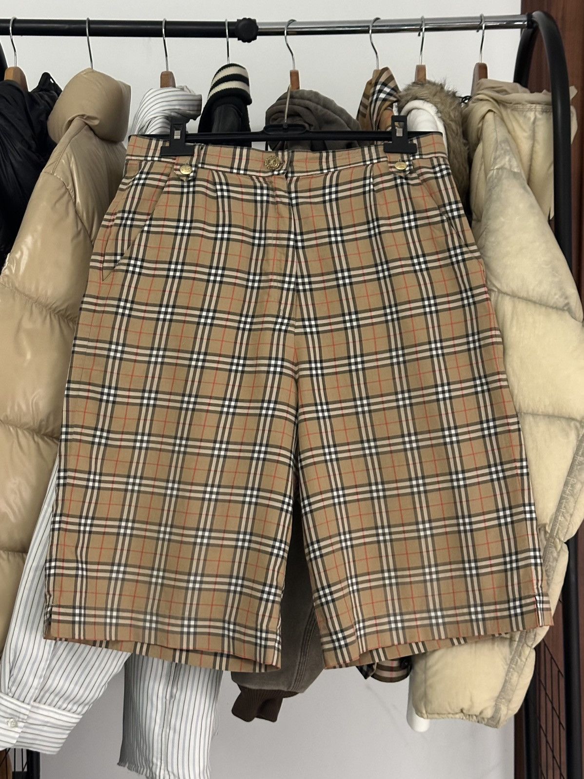 Burberry × Vintage 90s Burberrys Vintage Baggy Shorts Size US 31 - 1 Thumbnail