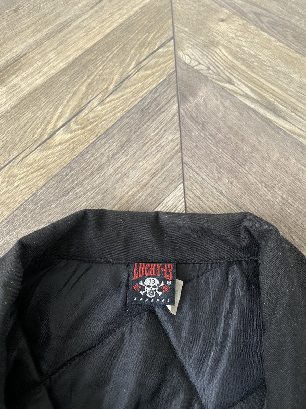 Vintage Vintage Lucky 13 Black Denim Work Jacket Size US XXL / EU 58 / 5 - 6 Thumbnail