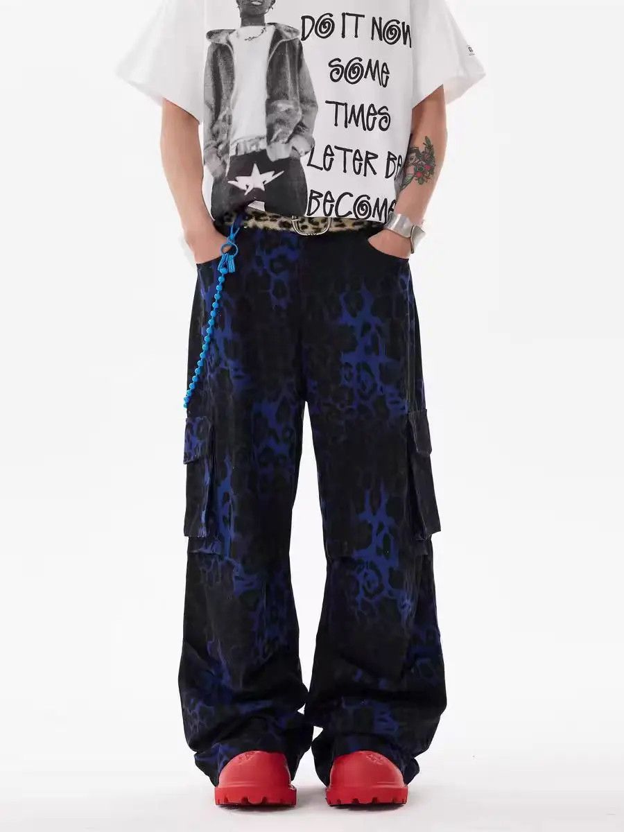 Japanese Brand × Jean Hip Hop Street Leopard Print Loose Casual Pants Size US 32 / EU 48 - 3 Thumbnail