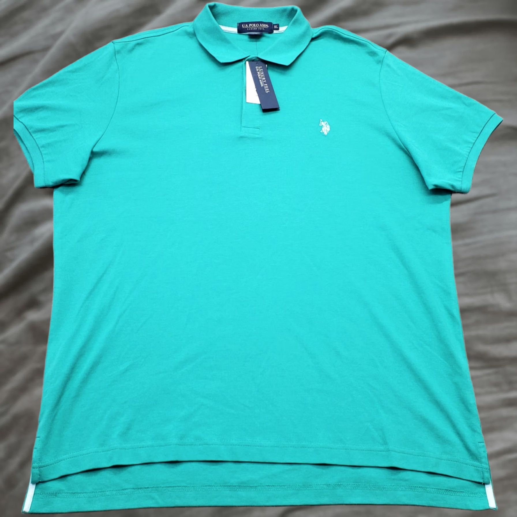 Vintage US Polo Assn. Polo Shirt Mens XL Green High Low Slit Pony Logo Collared Popover Shirt Size US XL / EU 56 / 4 - 1 Thumbnail