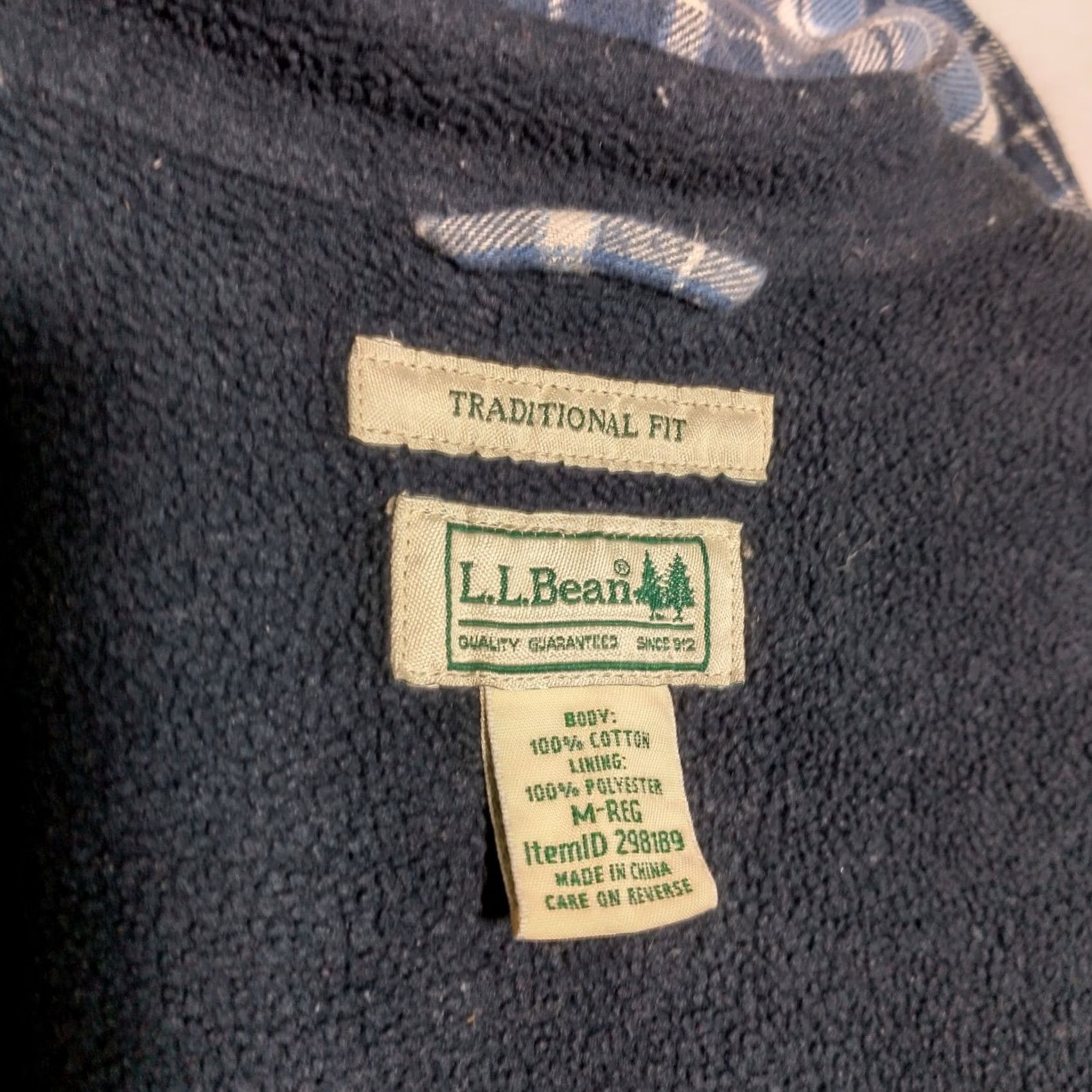 Vintage L.L. Bean Shacket Shirt Jacket M Blue Plaid Flannel Fleece Lined Work Button-Up Casual Size US M / EU 48-50 / 2 - 5 Thumbnail