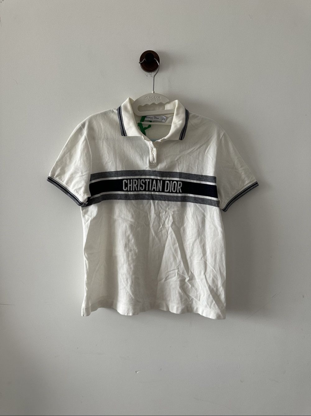 Dior Dior Striped Logo Polo Shirt Size L Size L / US 10 / IT 46 - 1 Thumbnail