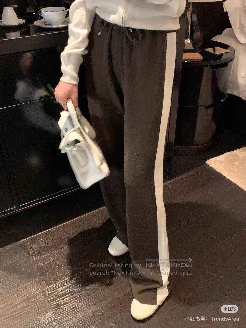 Hermes Hermes Charcoal Brown Glen Plaid Cashmere Knit Trousers Size 25" / US 0 / IT 36 - 8 Thumbnail