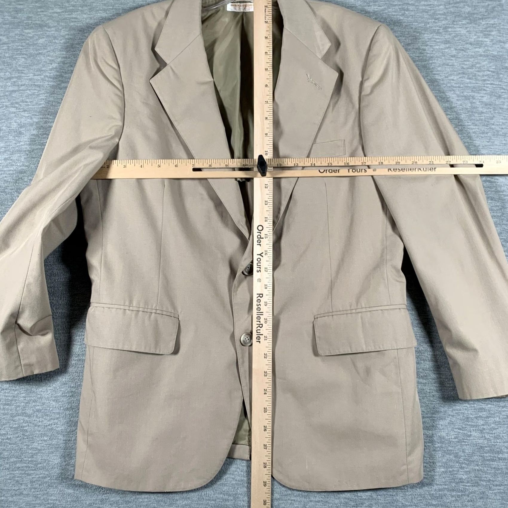 Brooks Brothers Vintage Brooks Brothers Blazer Mens 44 Beige Washable Sport Coat Made USA 80s Size 44R - 5 Thumbnail