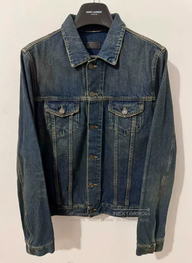 Saint Laurent Paris Saint Laurent Paris Ochre deep blue basic denim jacket Size US XL / EU 56 / 4 - 1 Thumbnail