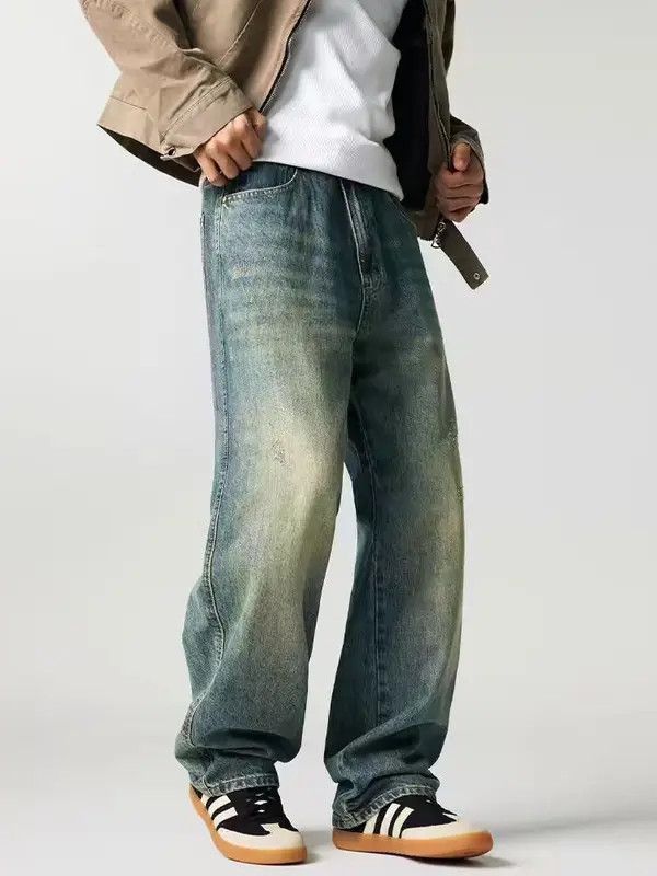 VIBE Vintage Street Hip Hop Washed Faded Casual Jeans Size US 34 / EU 50 - 6 Thumbnail