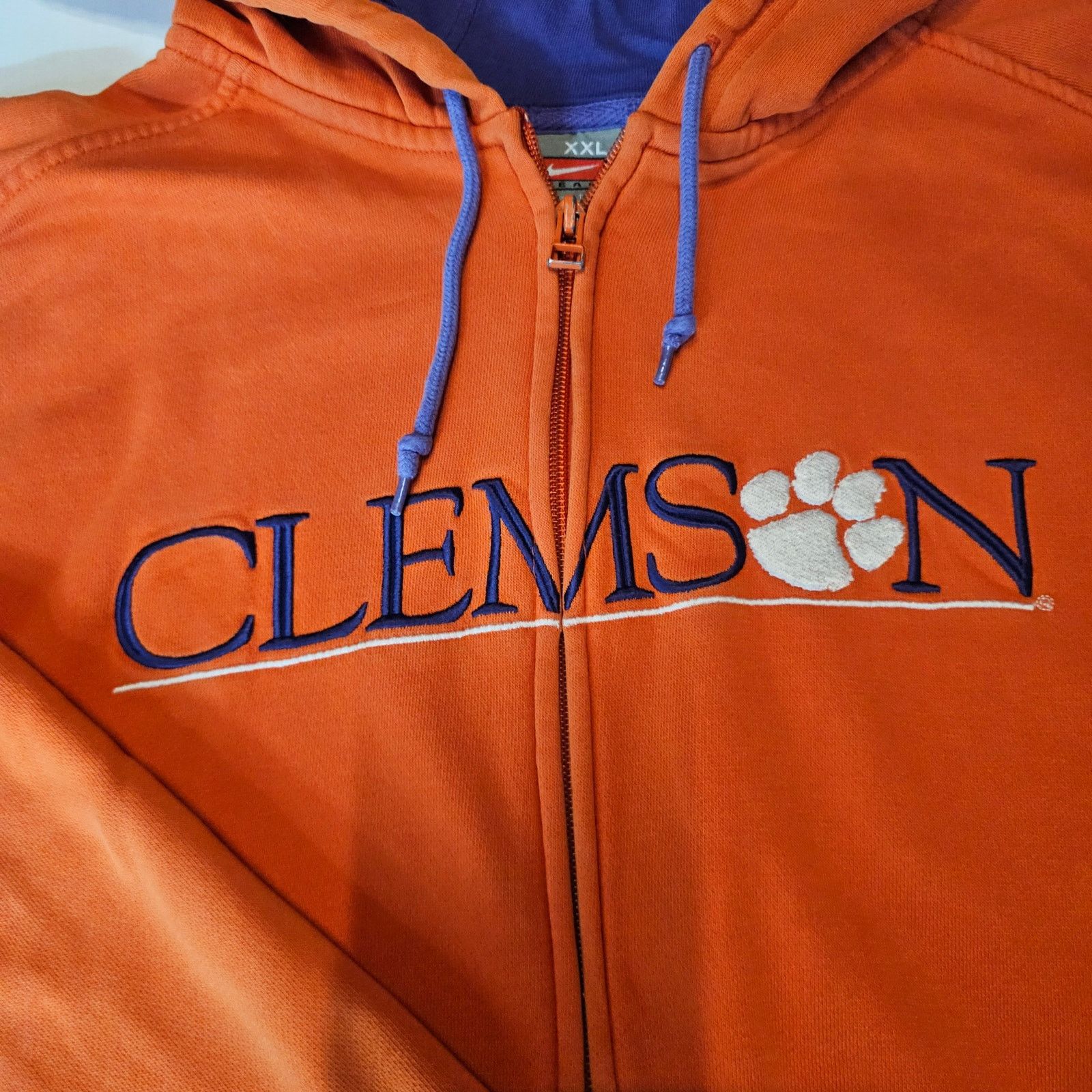 Nike Nike Team Clemson Tigers Orange Zip Hoodie Jacket XXL 3896 Size US XXL / EU 58 / 5 - 2 Thumbnail