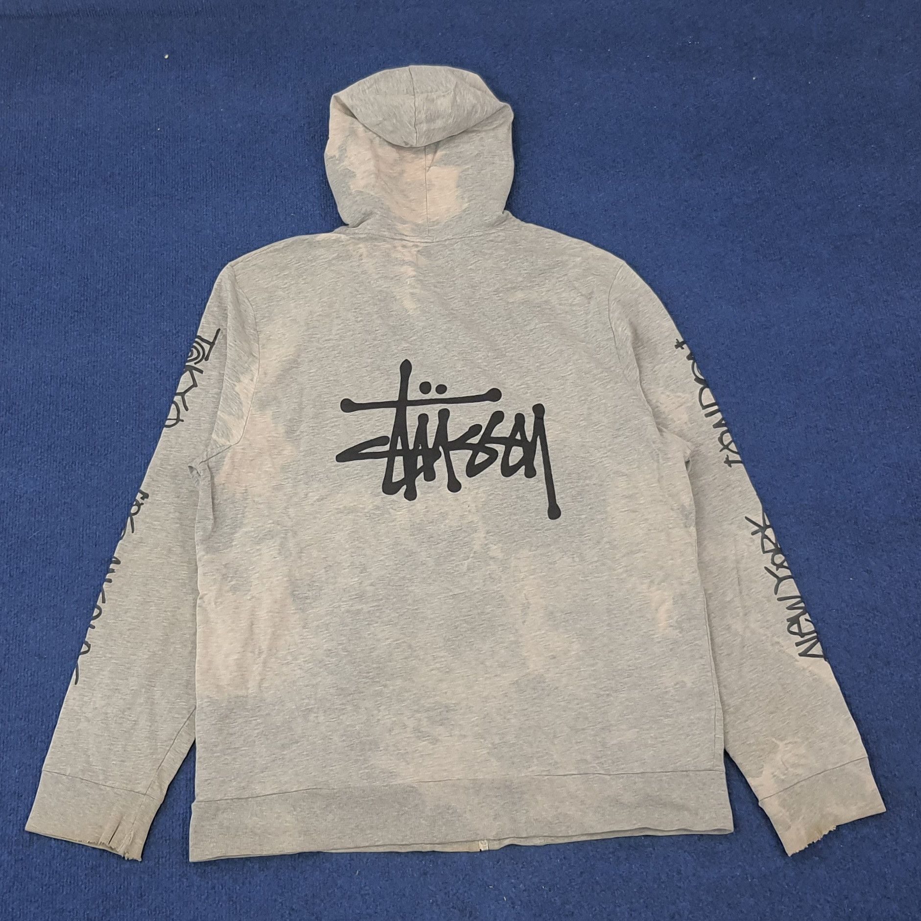 Stussy × Vintage Vintage Stussy Authentic Signature Logo Zipper Hoodie Size US M / EU 48-50 / 2 - 1 Thumbnail