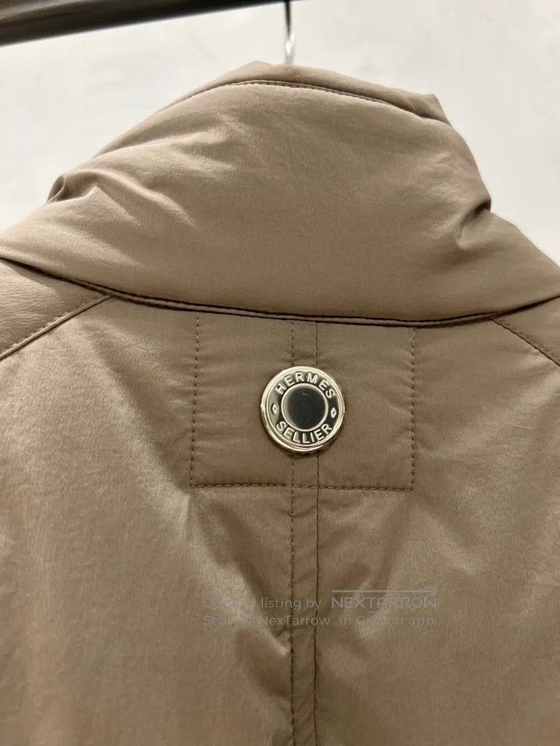 Hermes Hermes Dark Navy Blue Silk Hooded Zip-up Jacket Size S / US 4 / IT 40 - 6 Thumbnail