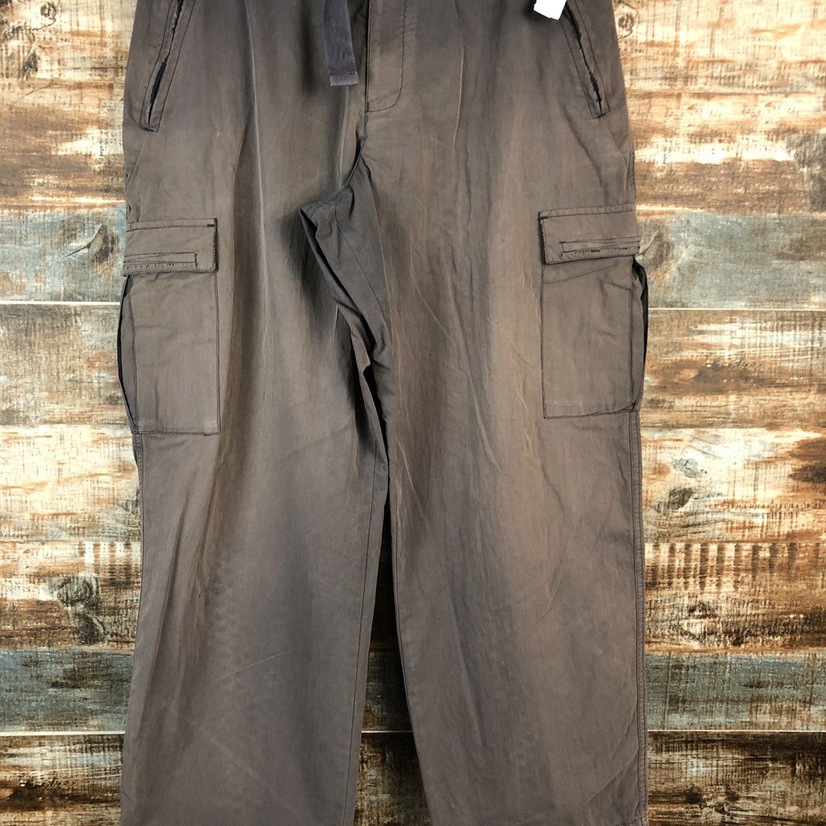 Marks & Spencer Mark & Spencer Brown faded Cargo Multipocket Pants #A2545 Size US 31 - 5 Thumbnail