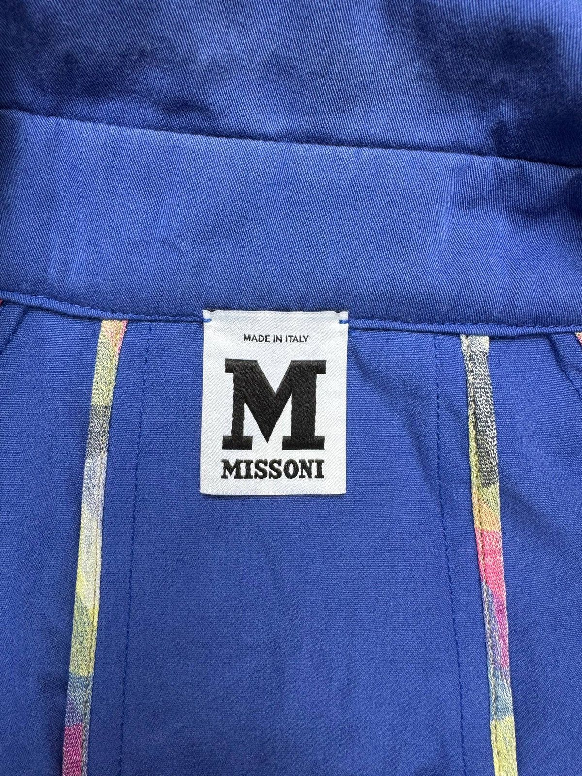 Missoni Missoni Blue Cotton Coat - Made in Italy Size M / US 6-8 / IT 42-44 - 3 Thumbnail