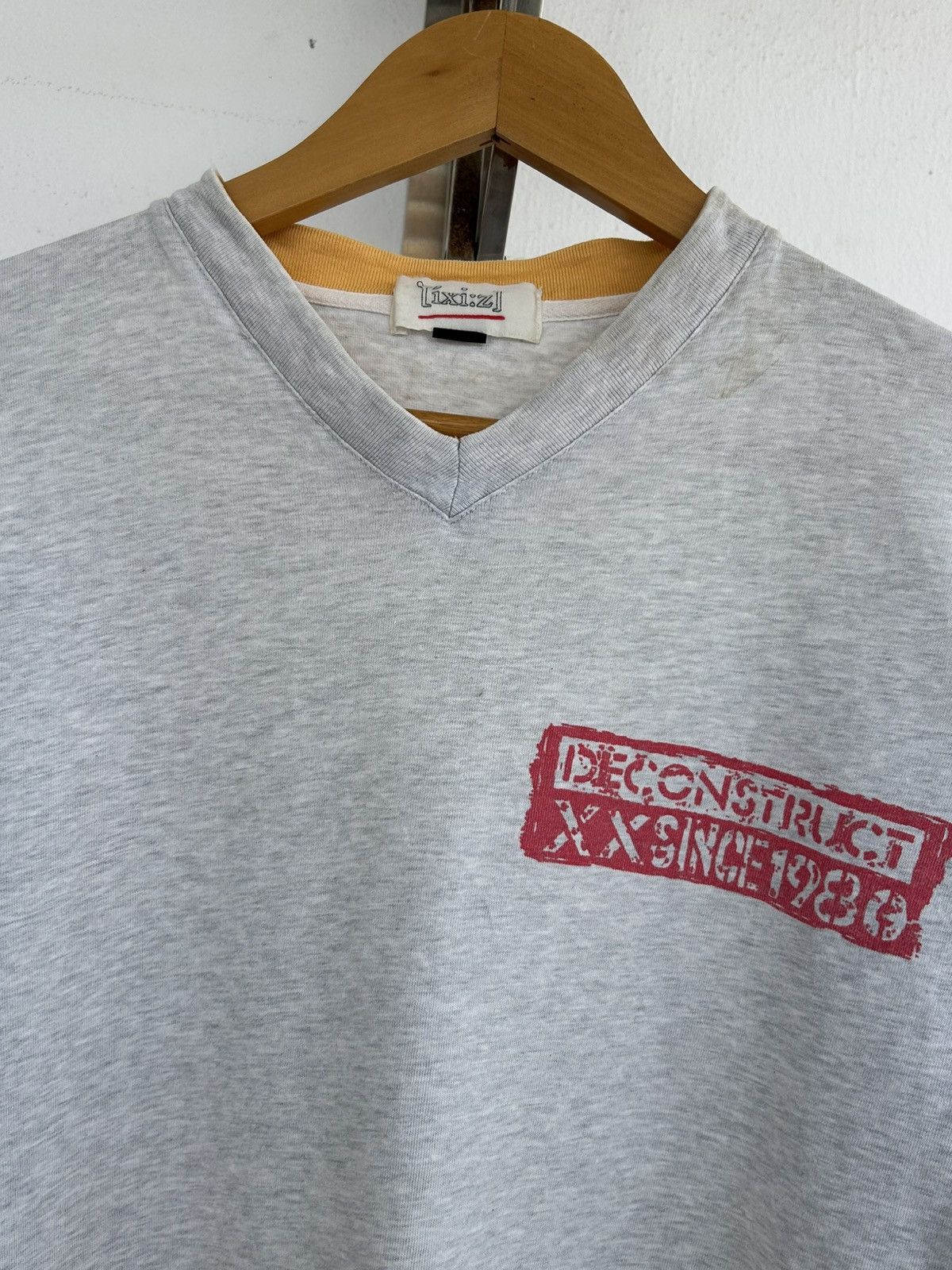 Issey Miyake Ixiz Deconstruct Japan Vneck Gray Tee Size US L / EU 52-54 / 3 - 3 Thumbnail