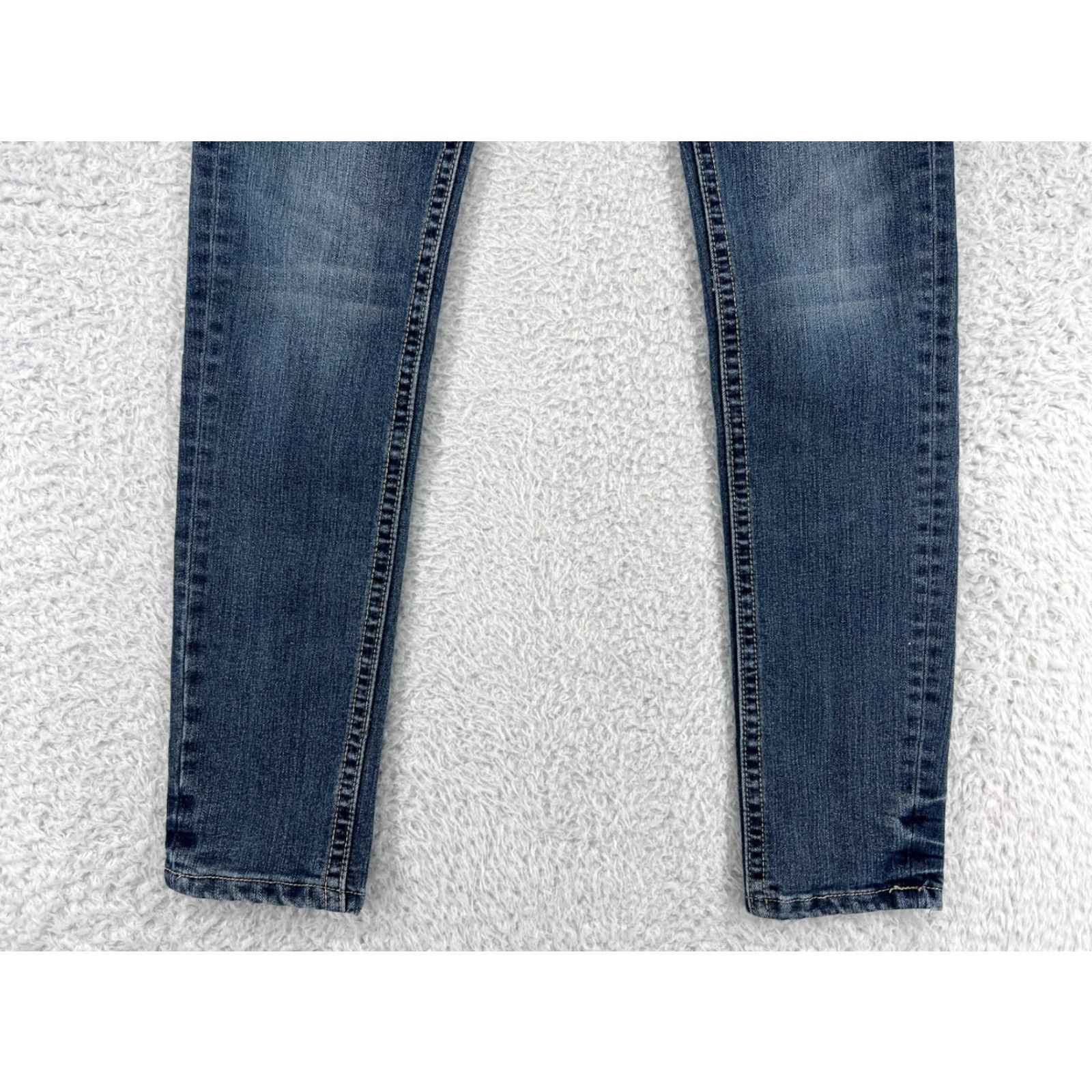 Vintage Ten 25 Womens Jeans 3 Blue Denim Skinny Tapered Cotton Blend Embroidered Size 26" / US 2 / IT 38 - 5 Thumbnail