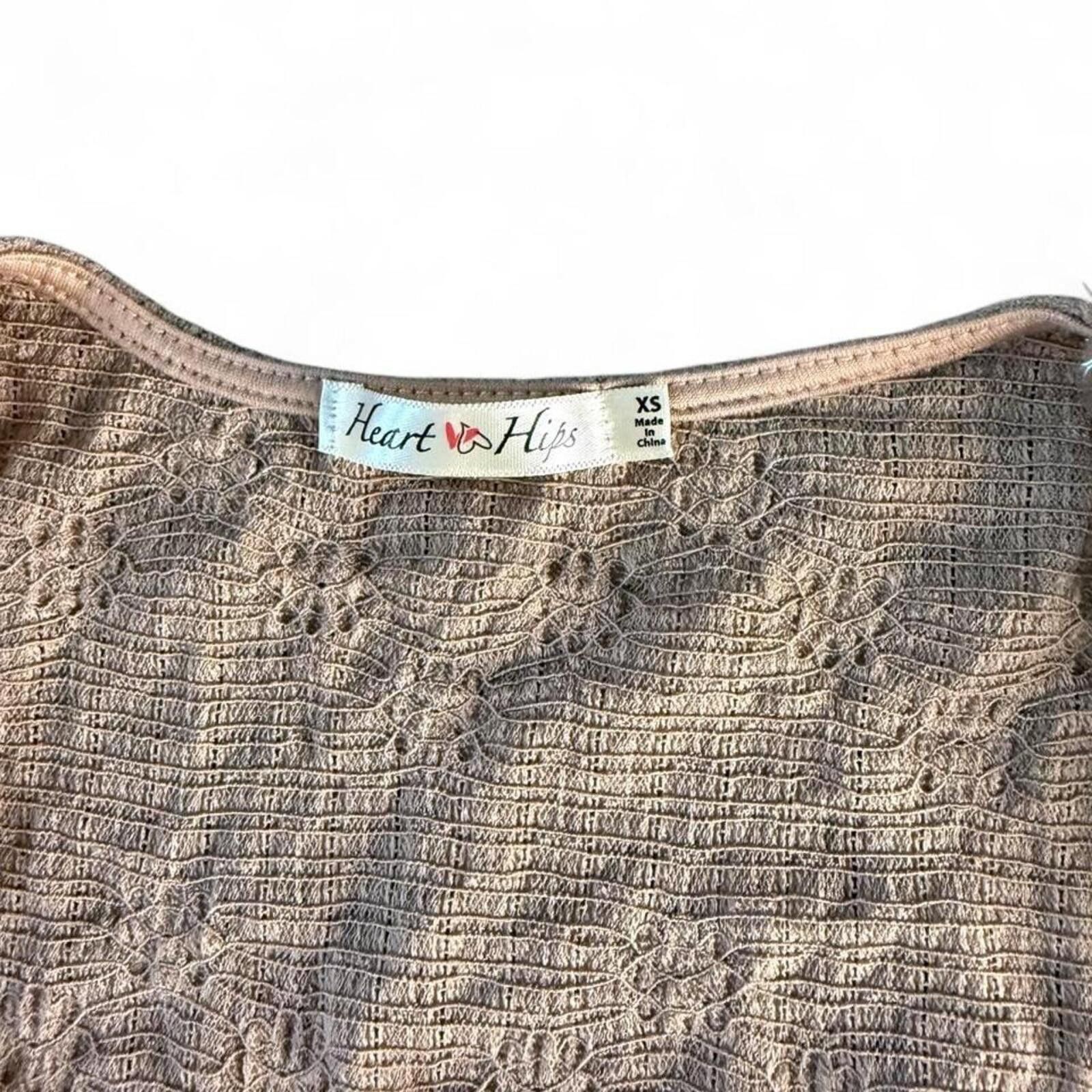 Other Heart N Hips Tan Smocked Top Size XS / US 0-2 / IT 36-38 - 5 Thumbnail