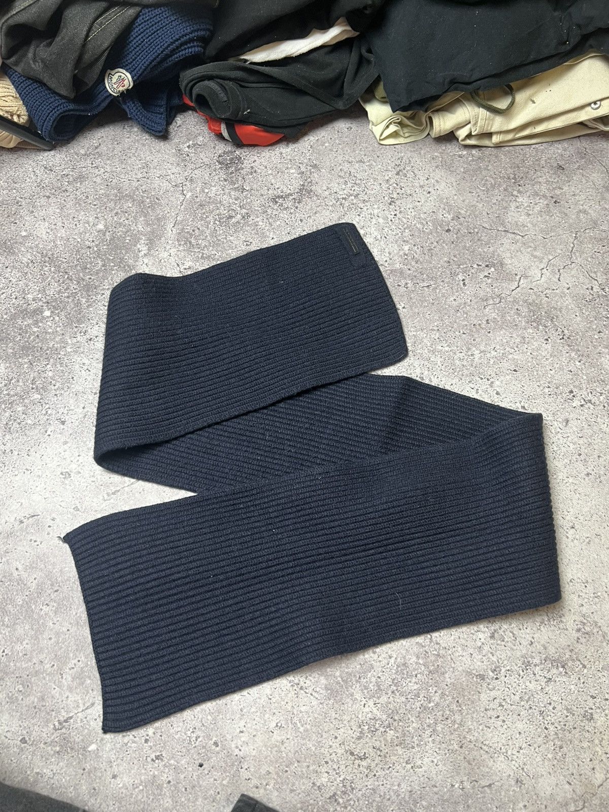 Prada Prada Anthracite Scarf Knitted Black Black Tab Vintage Size ONE SIZE - 4 Thumbnail