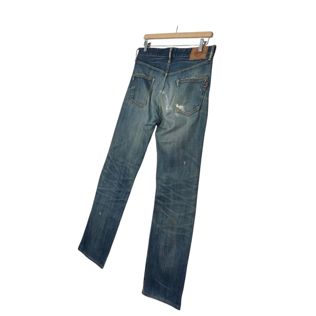 OMNIGOD Omnigod Japanese Selvedge Distressed Faded Indigo Denim Rare Size US 32 / EU 48 - 13 Thumbnail