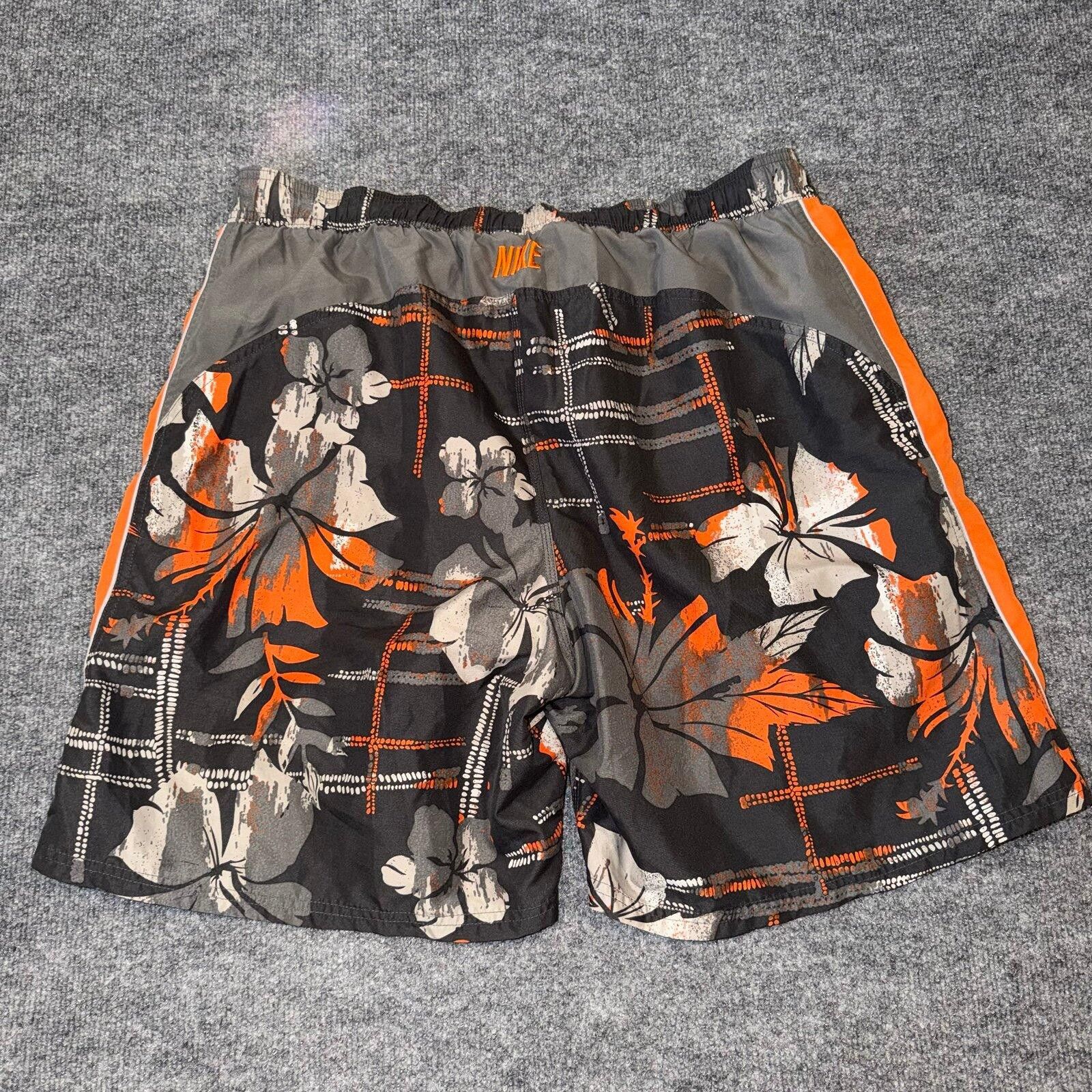 Nike Nike Orange Floral Lined Swim Trunks Mens XXL Vintage Size US 40 / EU 56 - 5 Thumbnail