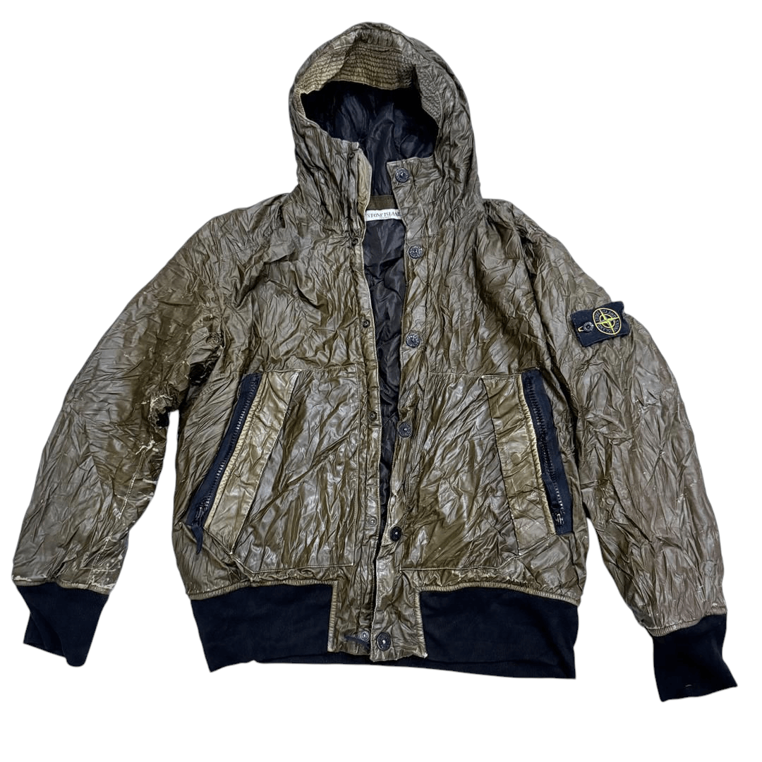 Stone Island 🔥 RARE ! STONE ISLAND MUSSOLA GOMMATA JACKET DISTRESSED Size US XL / EU 56 / 4 - 1 Thumbnail