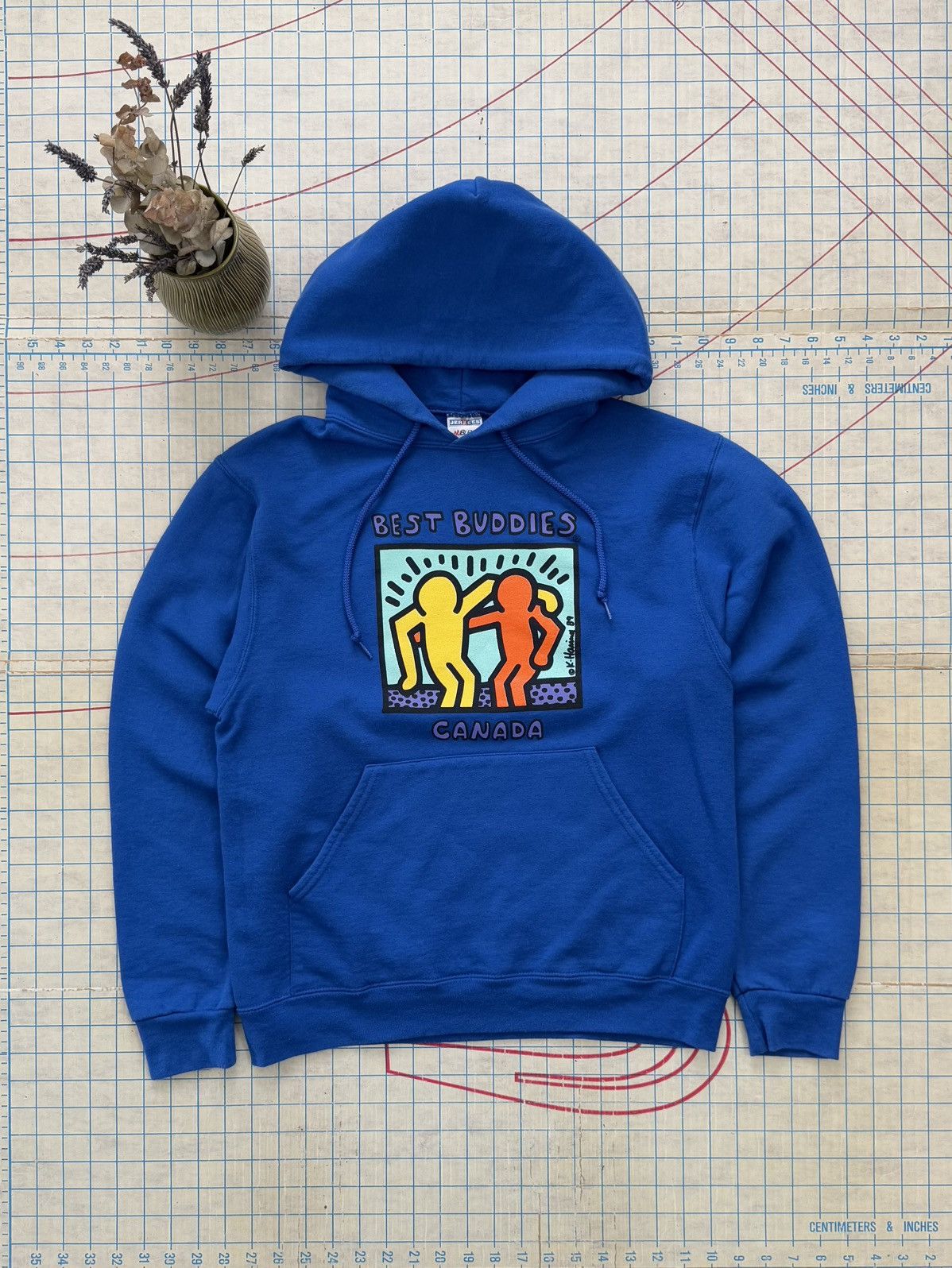 Keith Haring × Vintage Keith Haring Best Buddies Canada Hoodie Blue Size Small Size US S / EU 44-46 / 1 - 1 Thumbnail