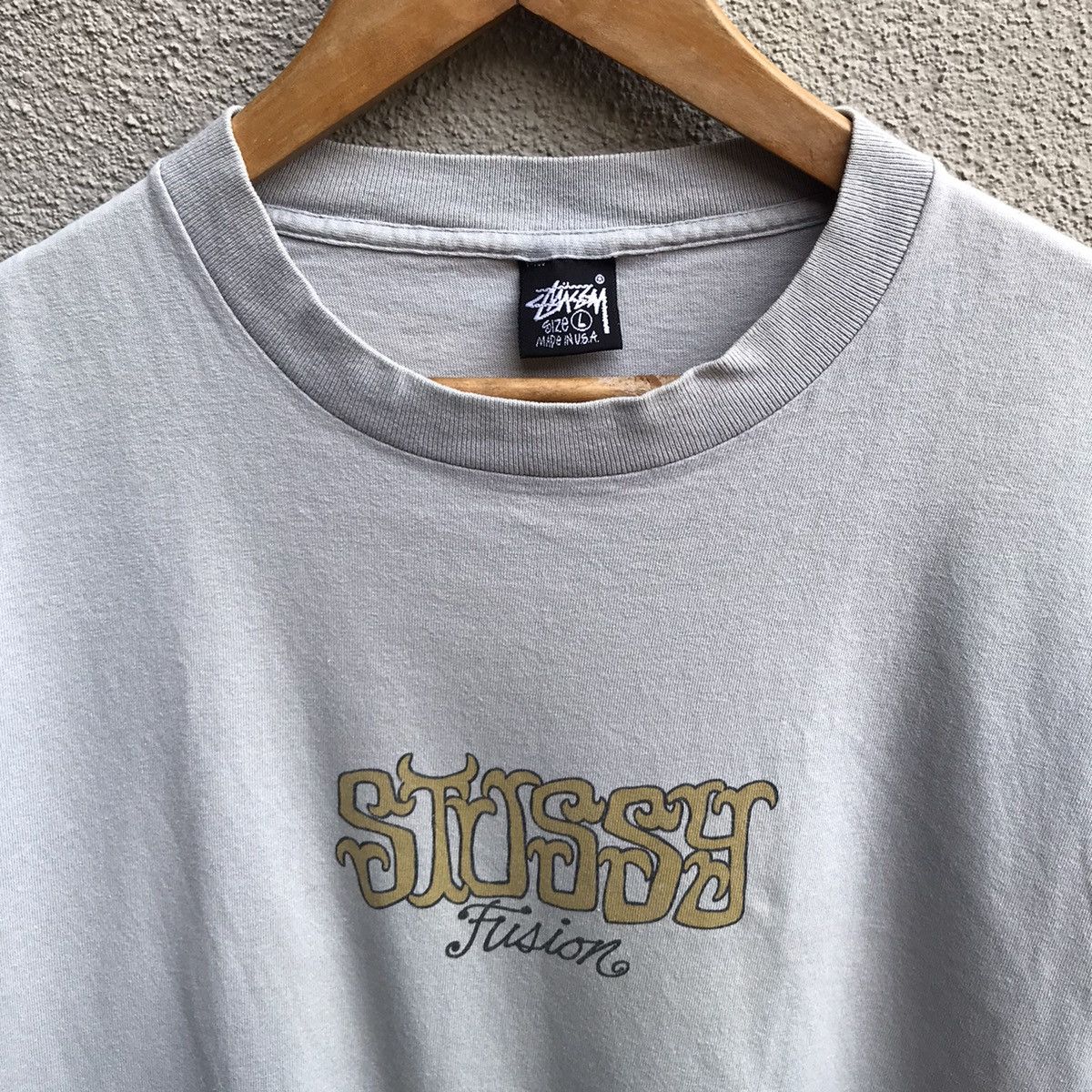 Stussy Vintage 90s STUSSY usa fusion old logo tee Size US L / EU 52-54 / 3 - 4 Thumbnail