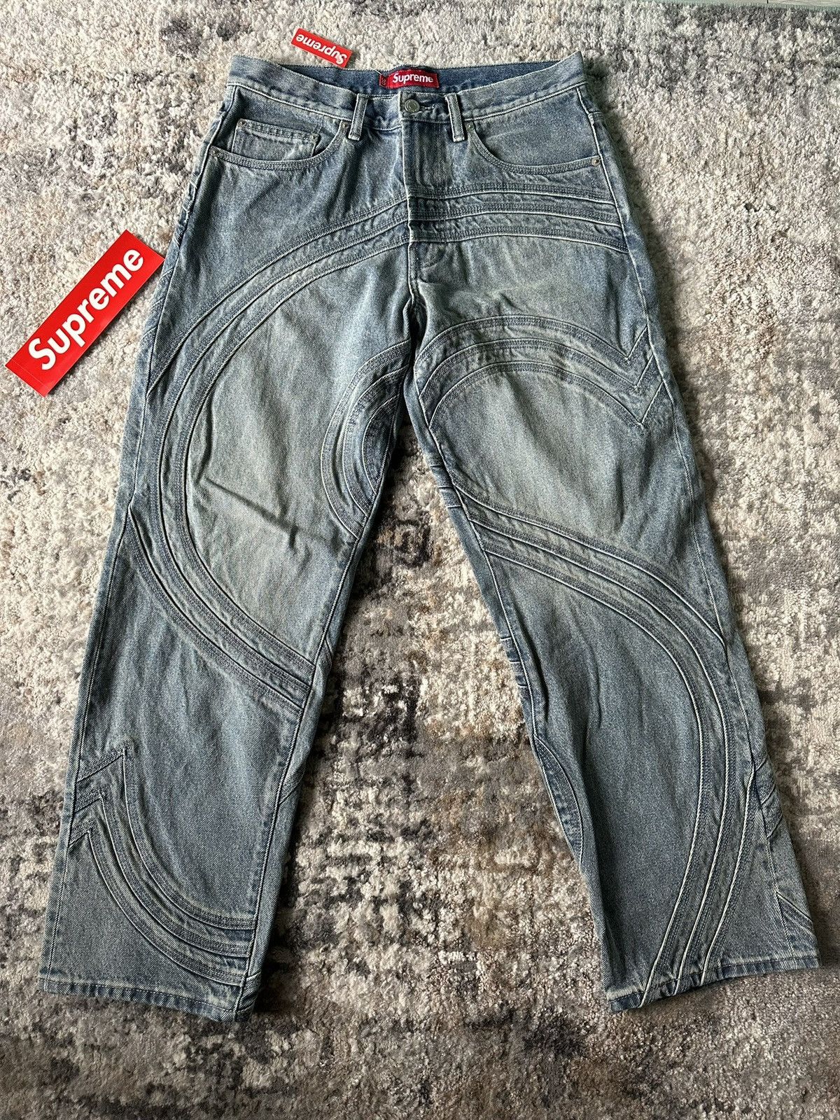Supreme SUPREME S LOGO LOOSE FIT JEAN SS24 Size US 30 / EU 46 - 1 Thumbnail