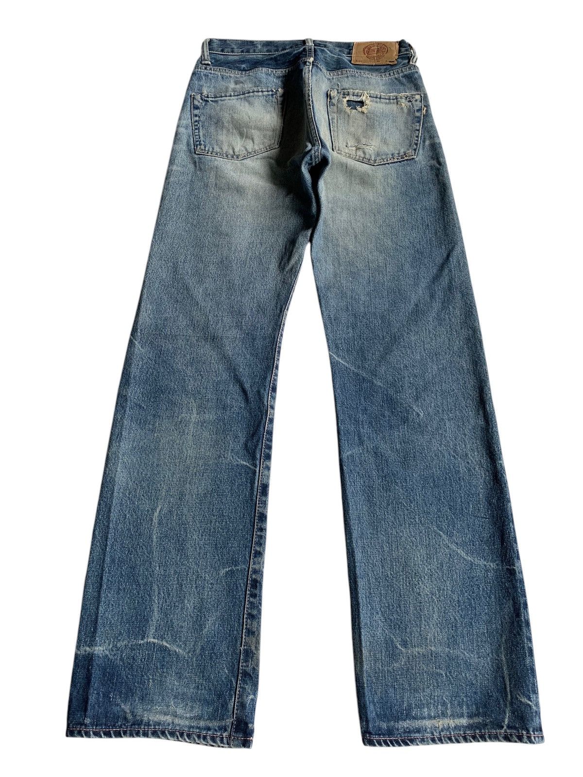 OMNIGOD OMNIGOD JAPANESE BUTTON FLY SELVEDGE DISTRESSED DENIM🎌 Size US 28 / EU 44 - 4 Thumbnail