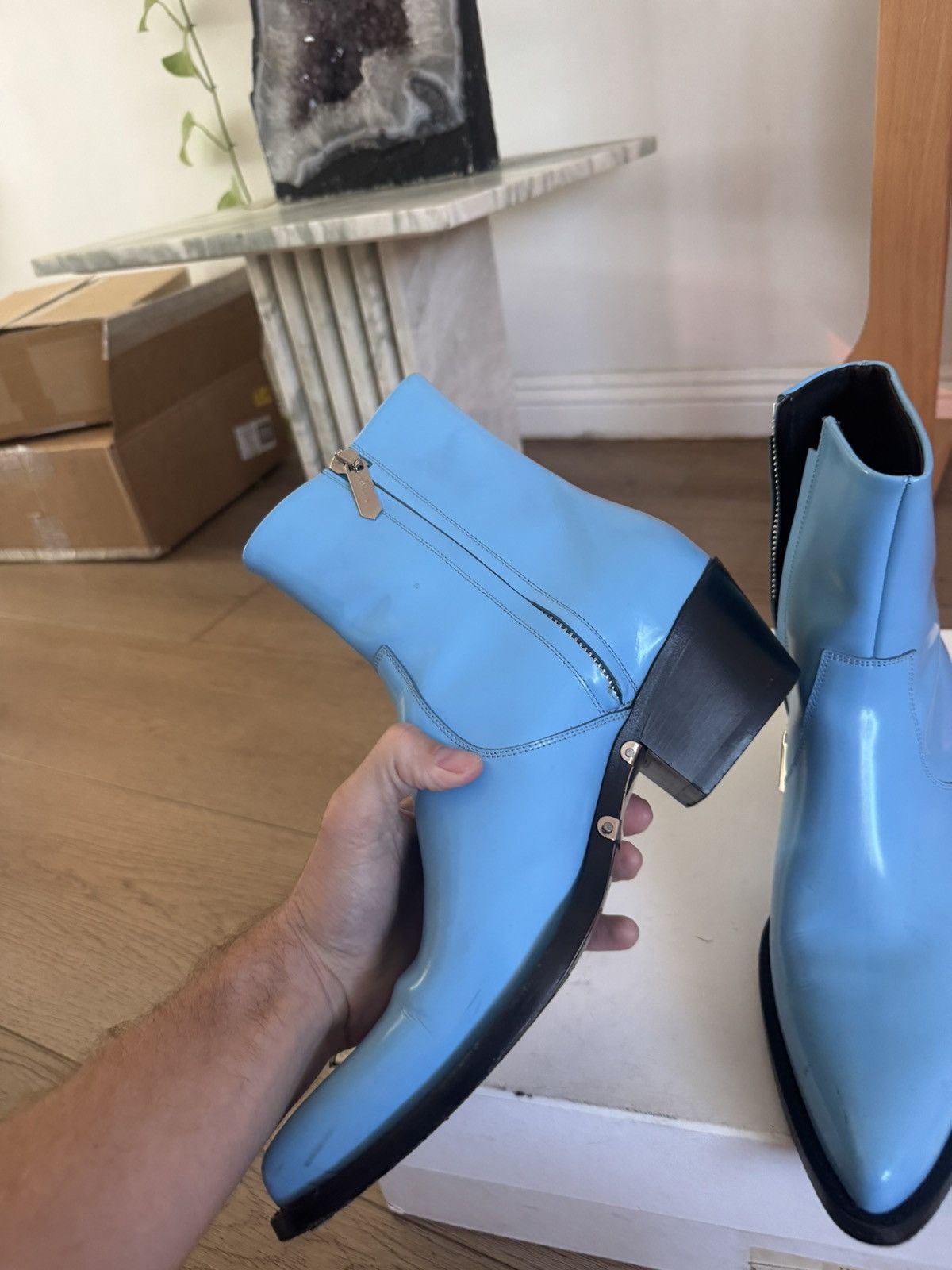 Calvin Klein 205W39NYC Blue Tex Spazolatto boots Size US 10 / EU 43 - 5 Thumbnail