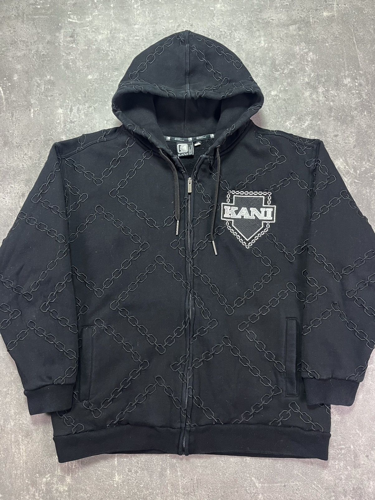 Karl Kani Karl Kani Chains Logo AOP Embroidered Baggy Zip Hoodie L XL Size US L / EU 52-54 / 3 - 6 Thumbnail