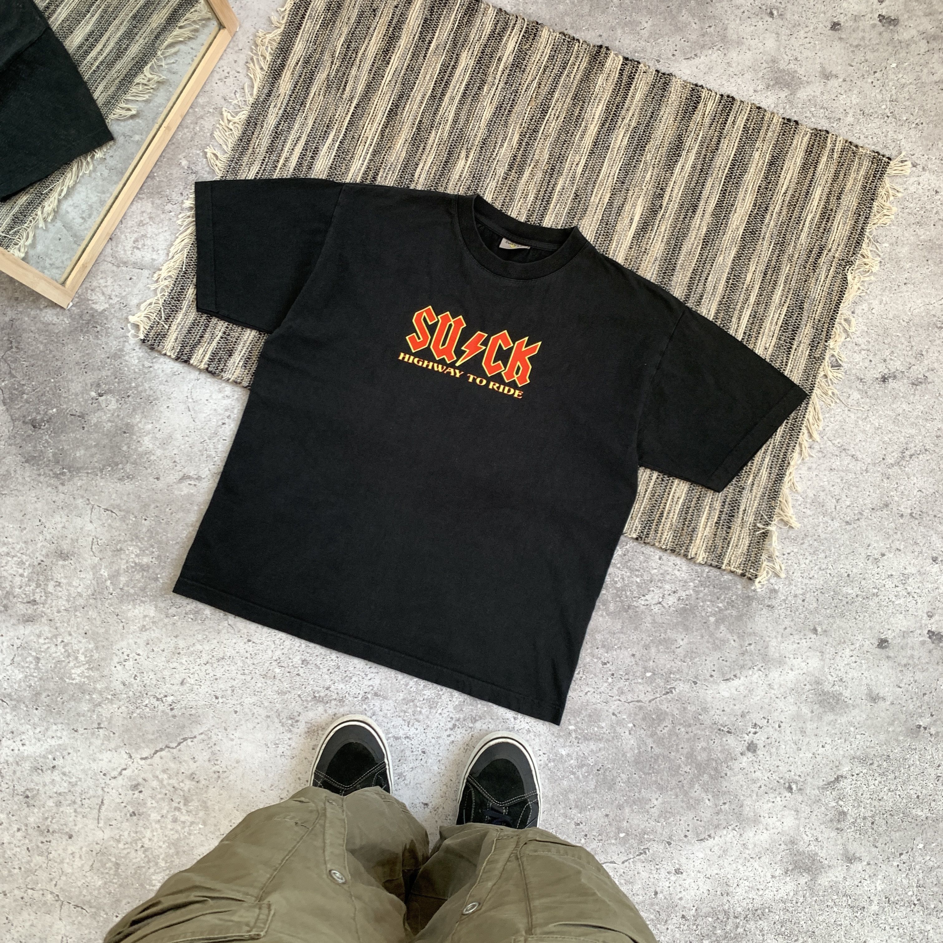 AC/DC Vintage SU/CK Humor AC/DC Parody Black Y2K Tee Shirt Size US M / EU 48-50 / 2 - 1 Thumbnail
