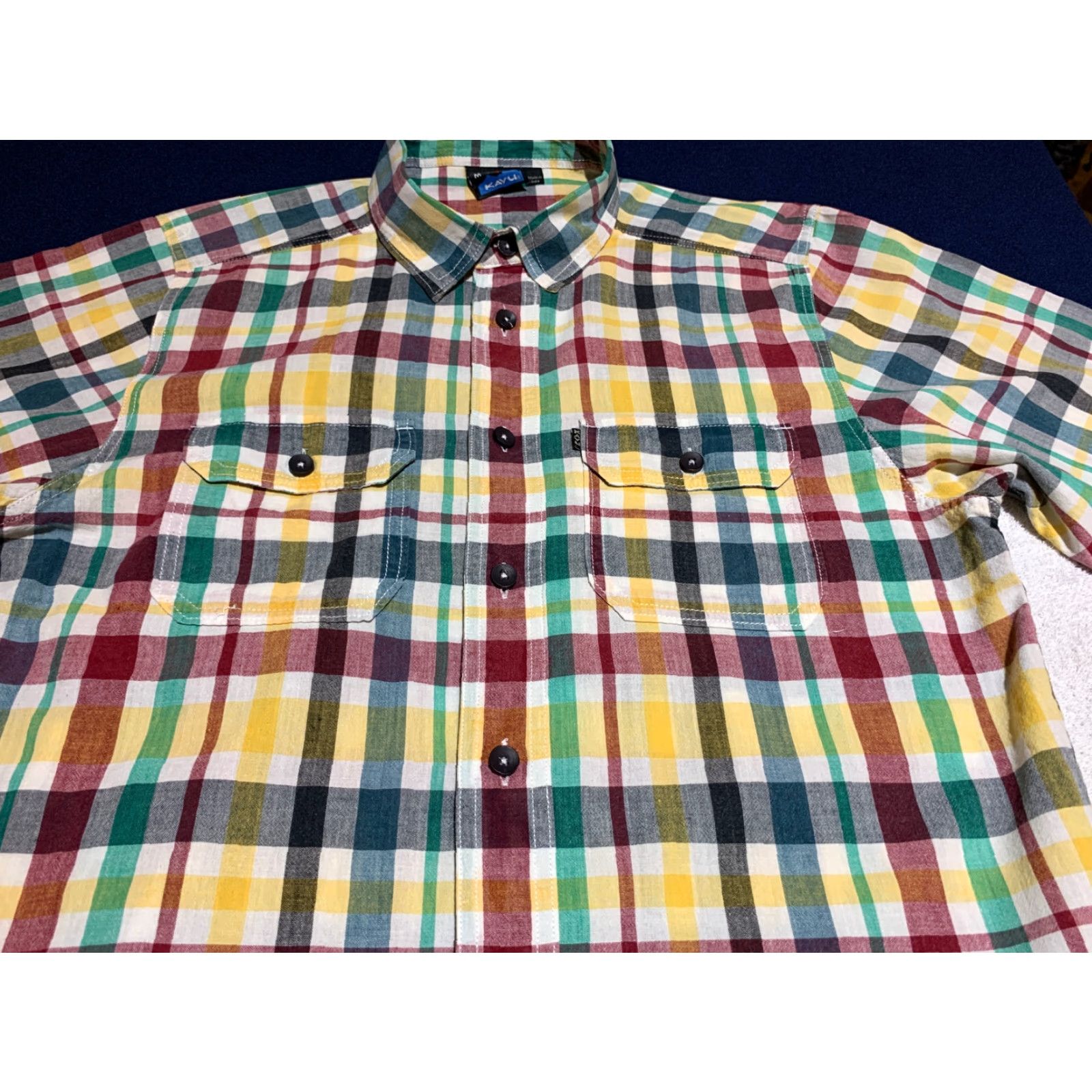 KAVU VINTAGE KAVU Button-Up Shirt Medium Plaid Short Sleeve Mens Size US M / EU 48-50 / 2 - 2 Thumbnail