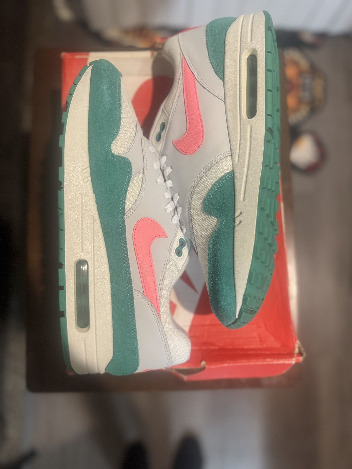 Nike Air Max 1 Watermelon – Lightly Used – Summer Colorway Size US 9.5 / EU 42-43 - 3 Thumbnail