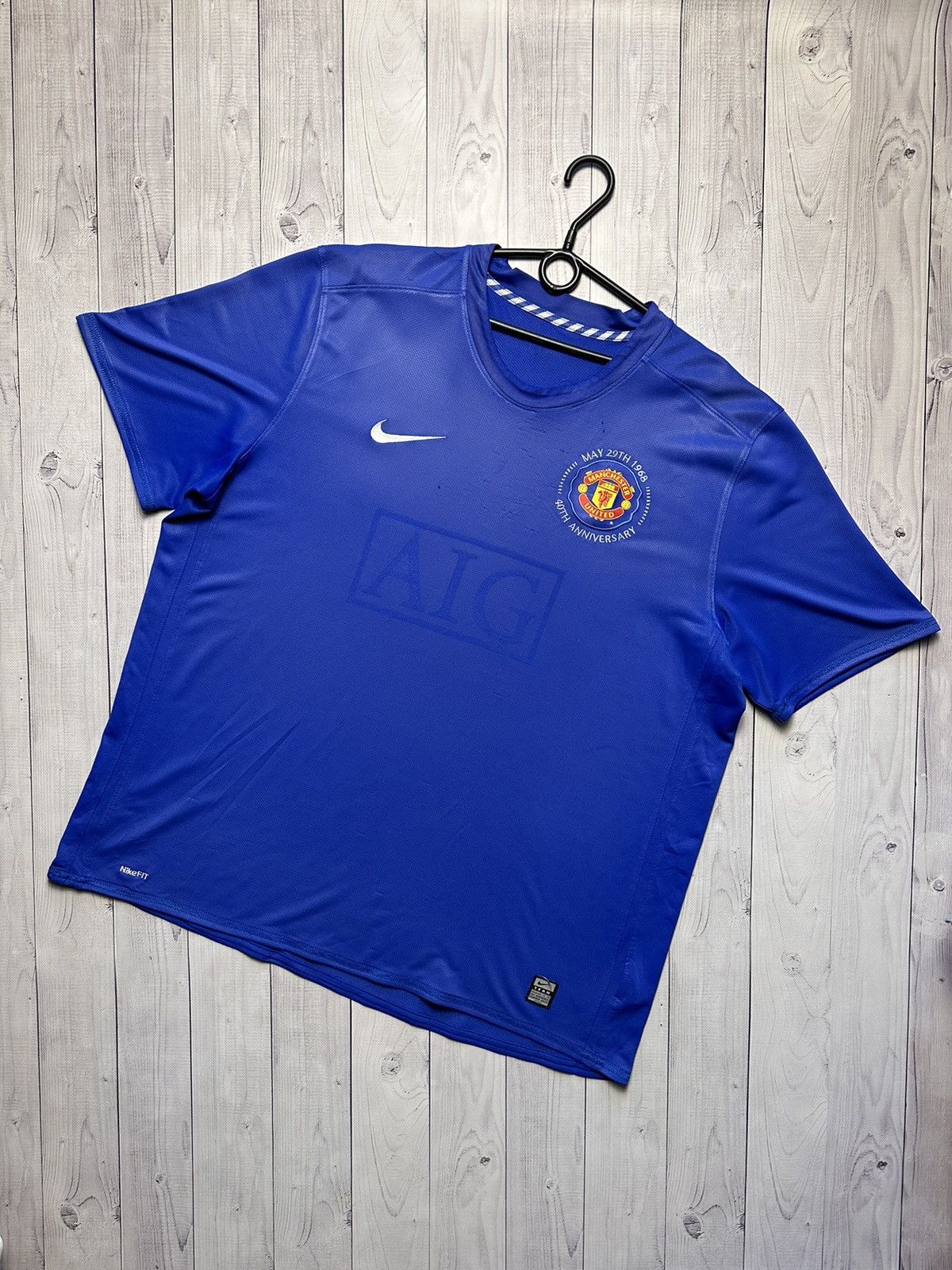 Vintage Vintage Nike Manchester United soccer jersey blue size XXL Size US XXL / EU 58 / 5 - 1 Thumbnail