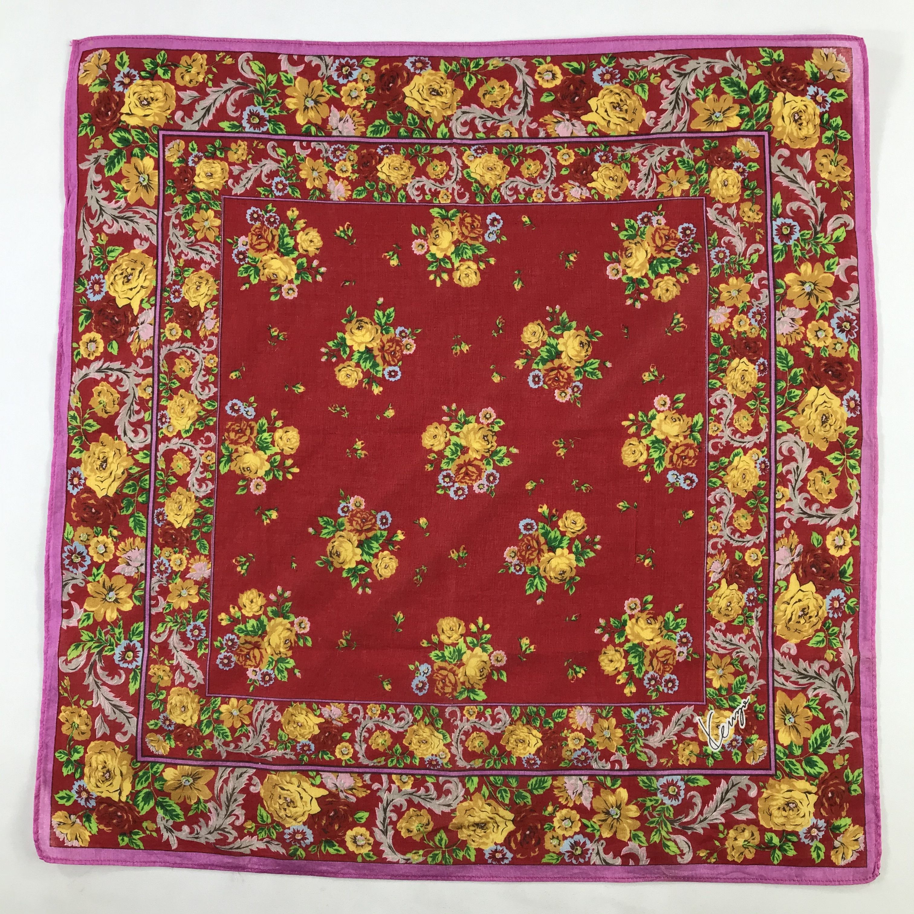 Kenzo × Vintage Kenzo Bandana / Handkerchief / Neckerchief - S1062 Size ONE SIZE - 1 Thumbnail