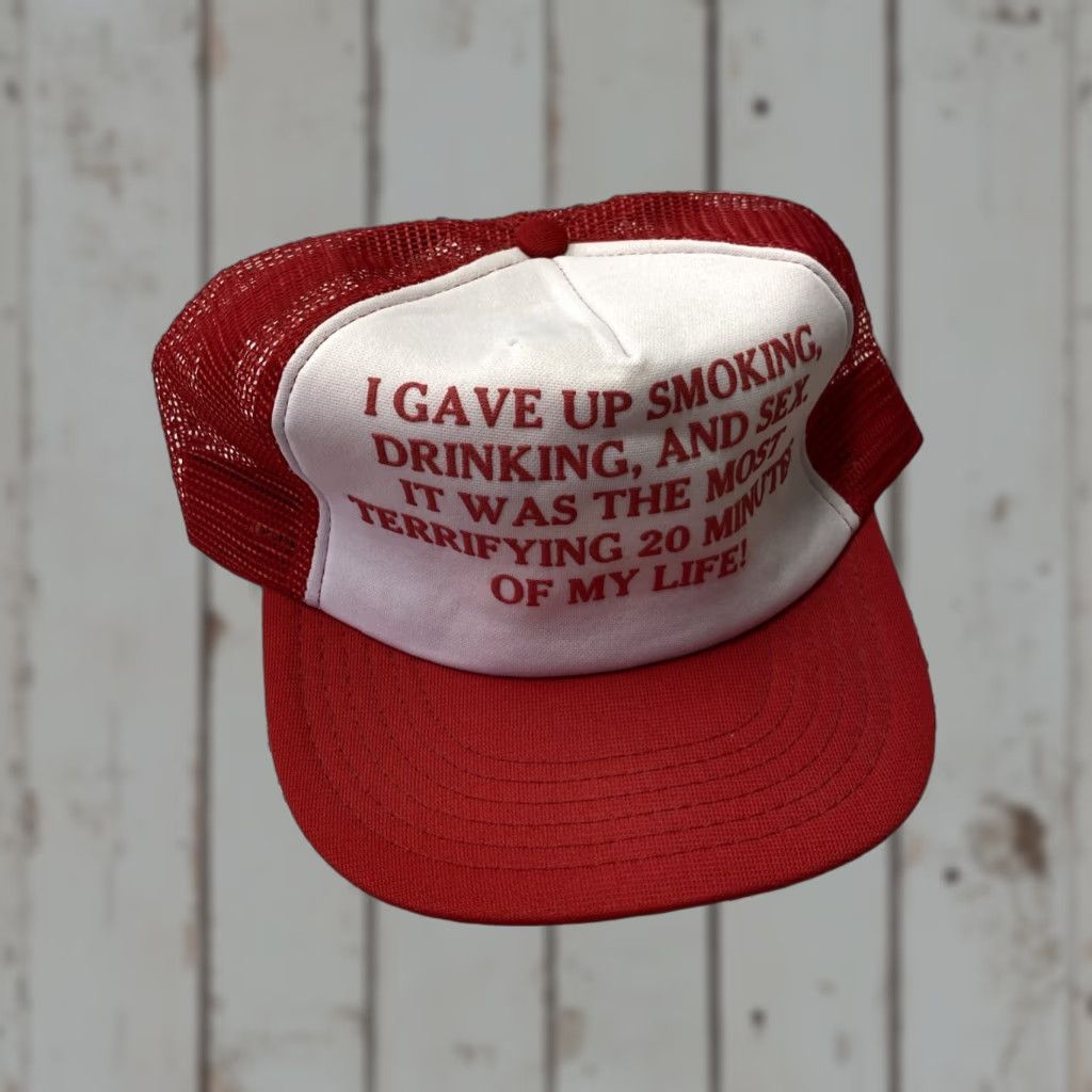 Vintage VINTAGE Speedway Trucker Hat Adjustable Snap Back Category Hat Unisex Adults Black 80s Dad USA American Farm Feed Seed Drinking Problem Parody Comedy Size ONE SIZE - 1 Thumbnail