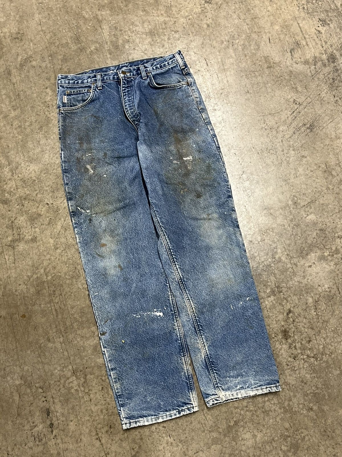 Carhartt × Vintage Carhartt thrashed and faded denim flannel lined pants skater Size US 34 / EU 50 - 7 Thumbnail
