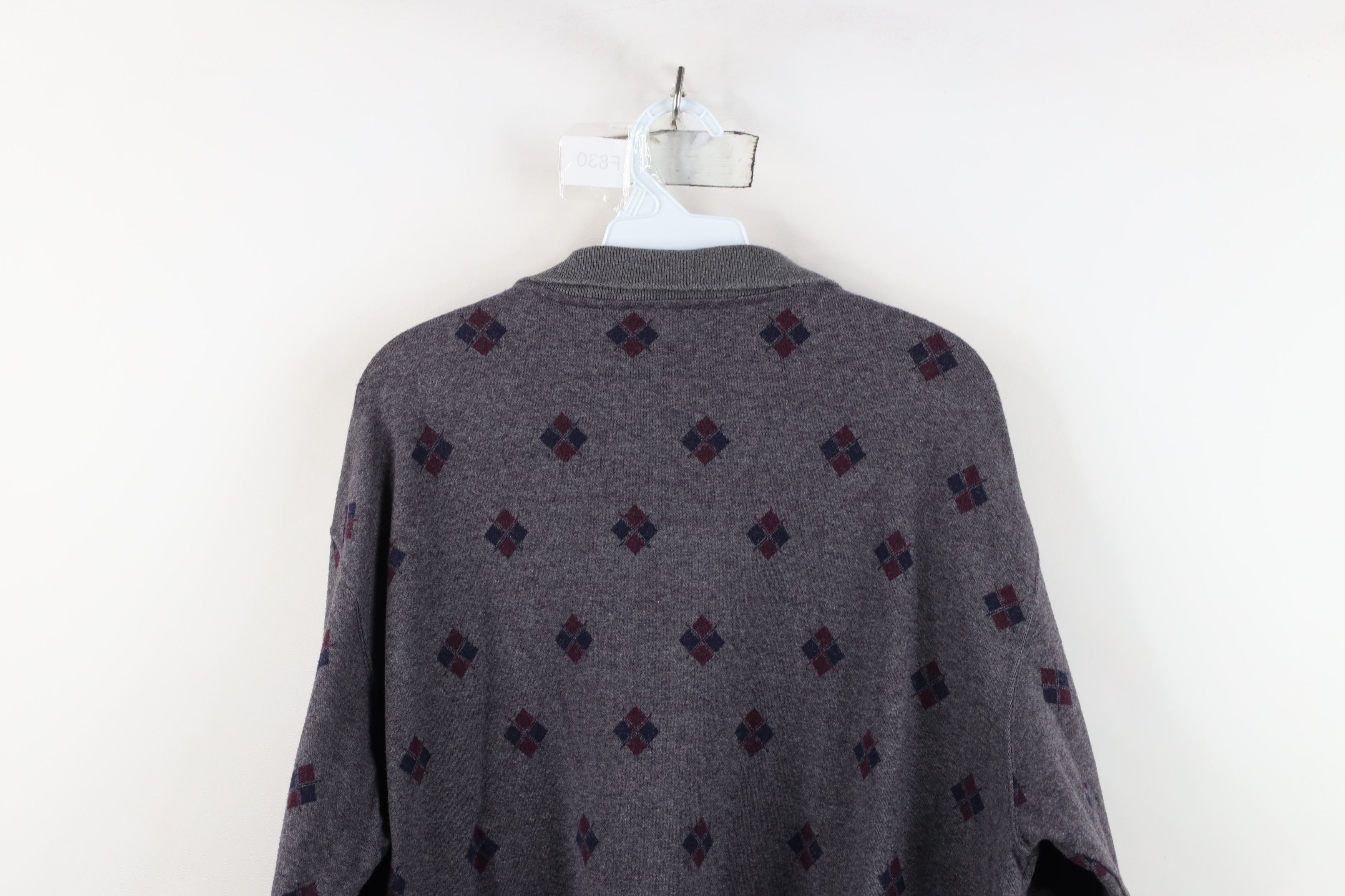 Eddie Bauer Vintage 90s Eddie Bauer Argyle Knit Long Sleeve Polo USA Size US L / EU 52-54 / 3 - 9 Thumbnail