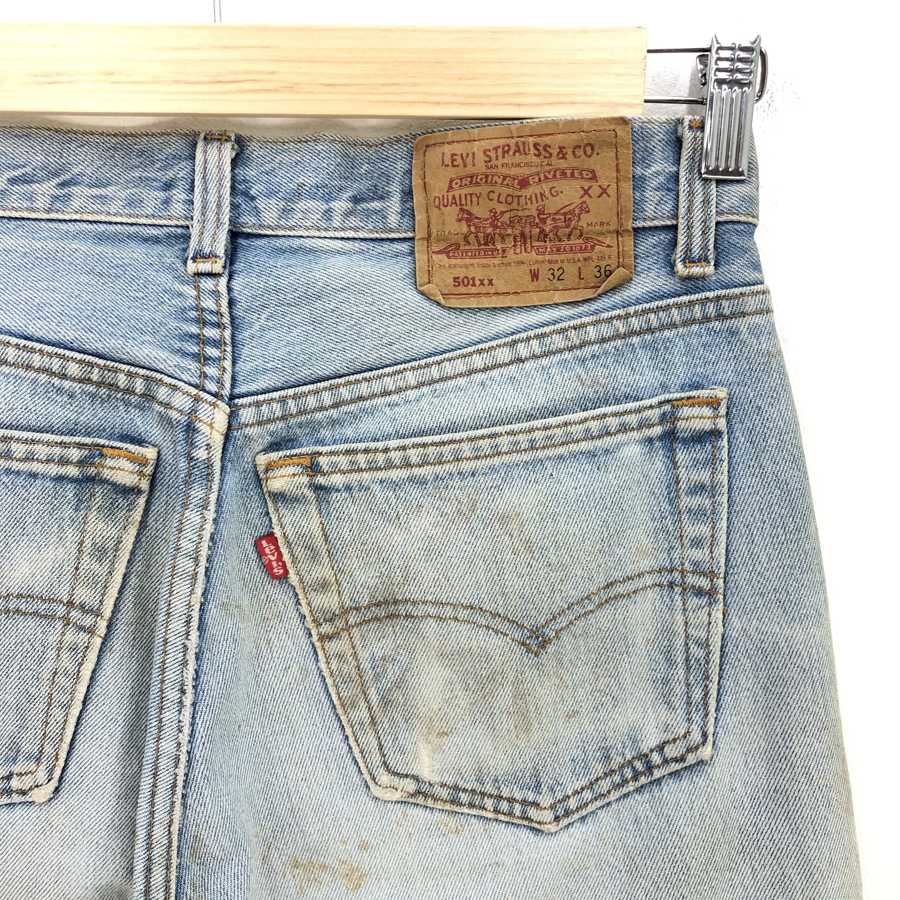 Levi's Vintage 90s Levis 501xx Jeans Dirty Levis Light Wash Pants Size US 30 / EU 46 - 5 Thumbnail