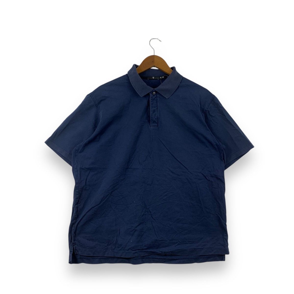 Jil Sander × Uniqlo JIL SANDER x UNIQLO +J Collection Plain Navy Blue Polo Tee Size US XL / EU 56 / 4 - 1 Thumbnail
