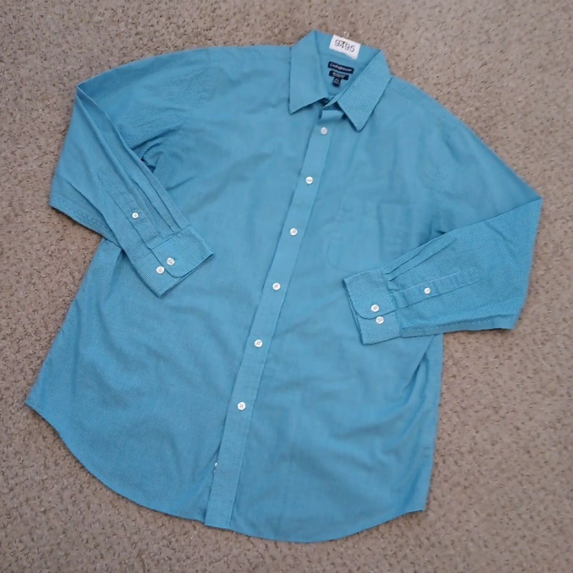 Croft & Barrow Croft & Barrow Shirt Mens 16.5 Blue Plaid Long Sleeve Button Up Cotton Blend Size US XL / EU 56 / 4 - 2 Thumbnail