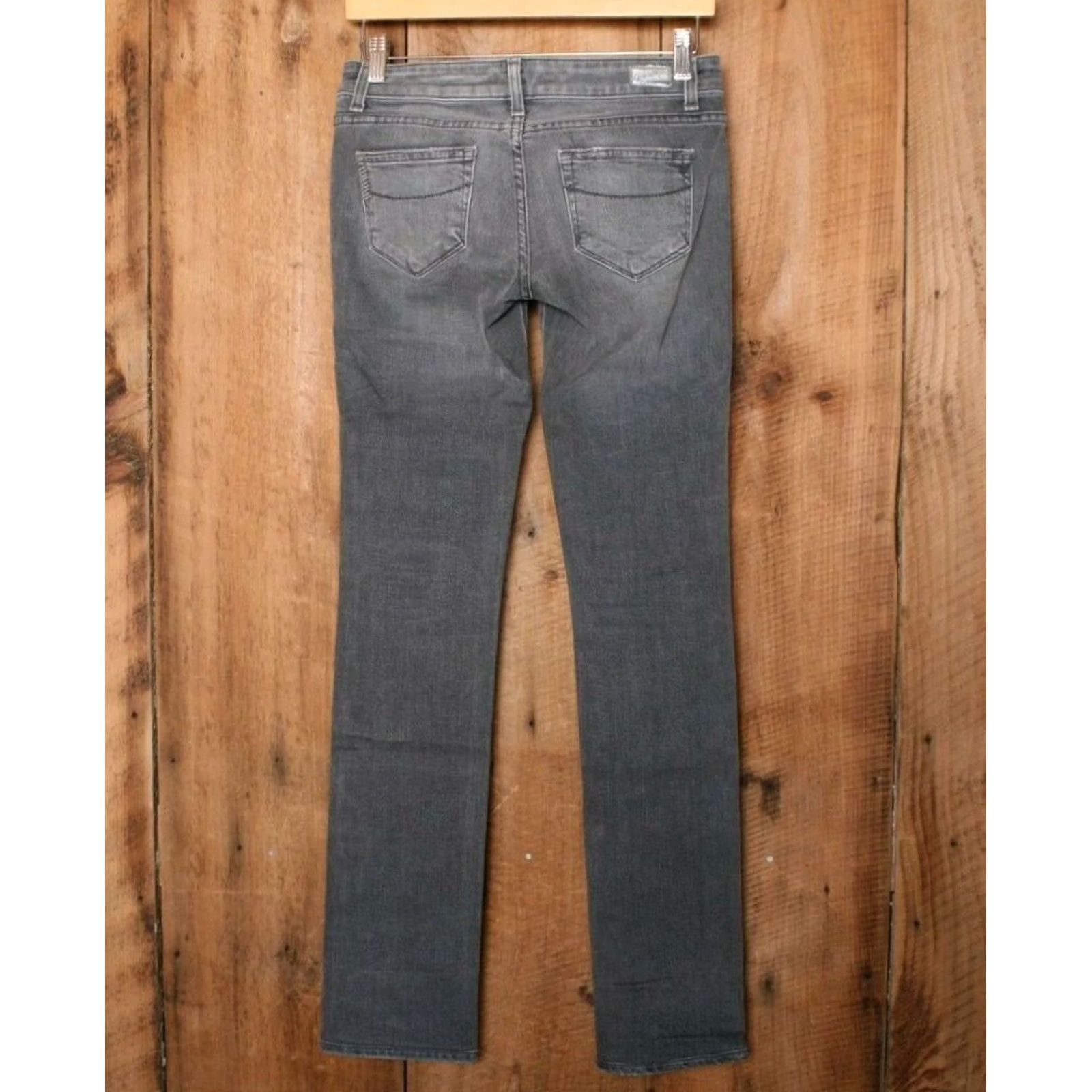 Paige PAIGE Gray Denim Skinny Jeans Sz. 26 Stretch Straight Leg 28x32 Women Slim Low Rise Inseam 32 PaGe Blue Heights Jeans Womens Skinny Denim Sz. 26 Gray Size 26" / US 2 / IT 38 - 2 Thumbnail