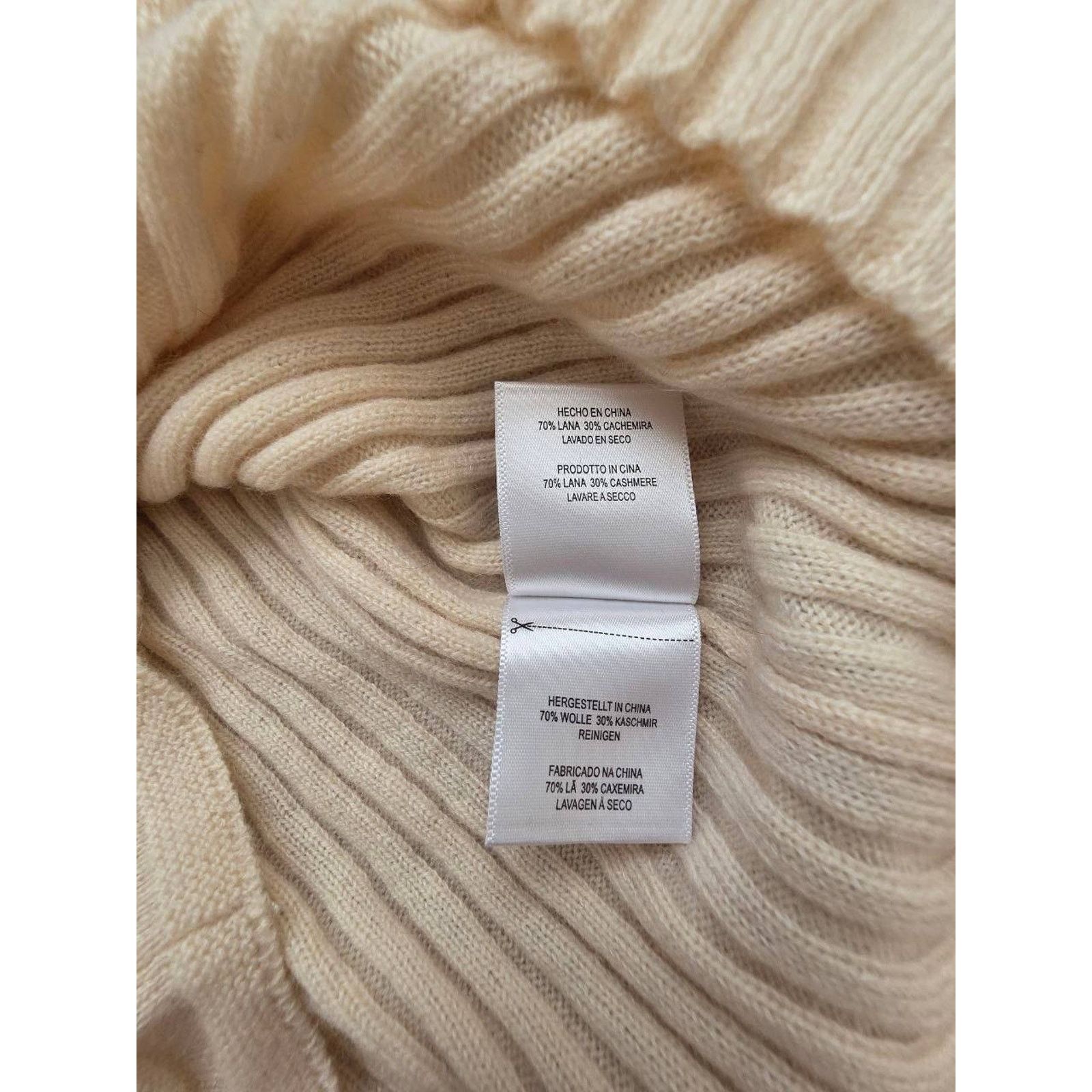 Equipment Equipment Emmaline Wool Cashmere Cream Sweater XL A001095 Size XL / US 12-14 / IT 48-50 - 5 Thumbnail