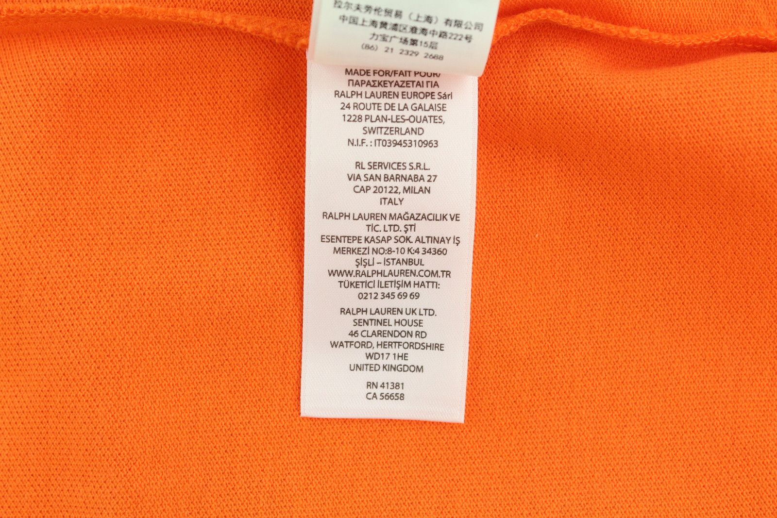 Polo Ralph Lauren CUSTOM SLIM FIT L Orange Short Sleeve Polo Neck 84520 Size US L / EU 52-54 / 3 - 10 Thumbnail