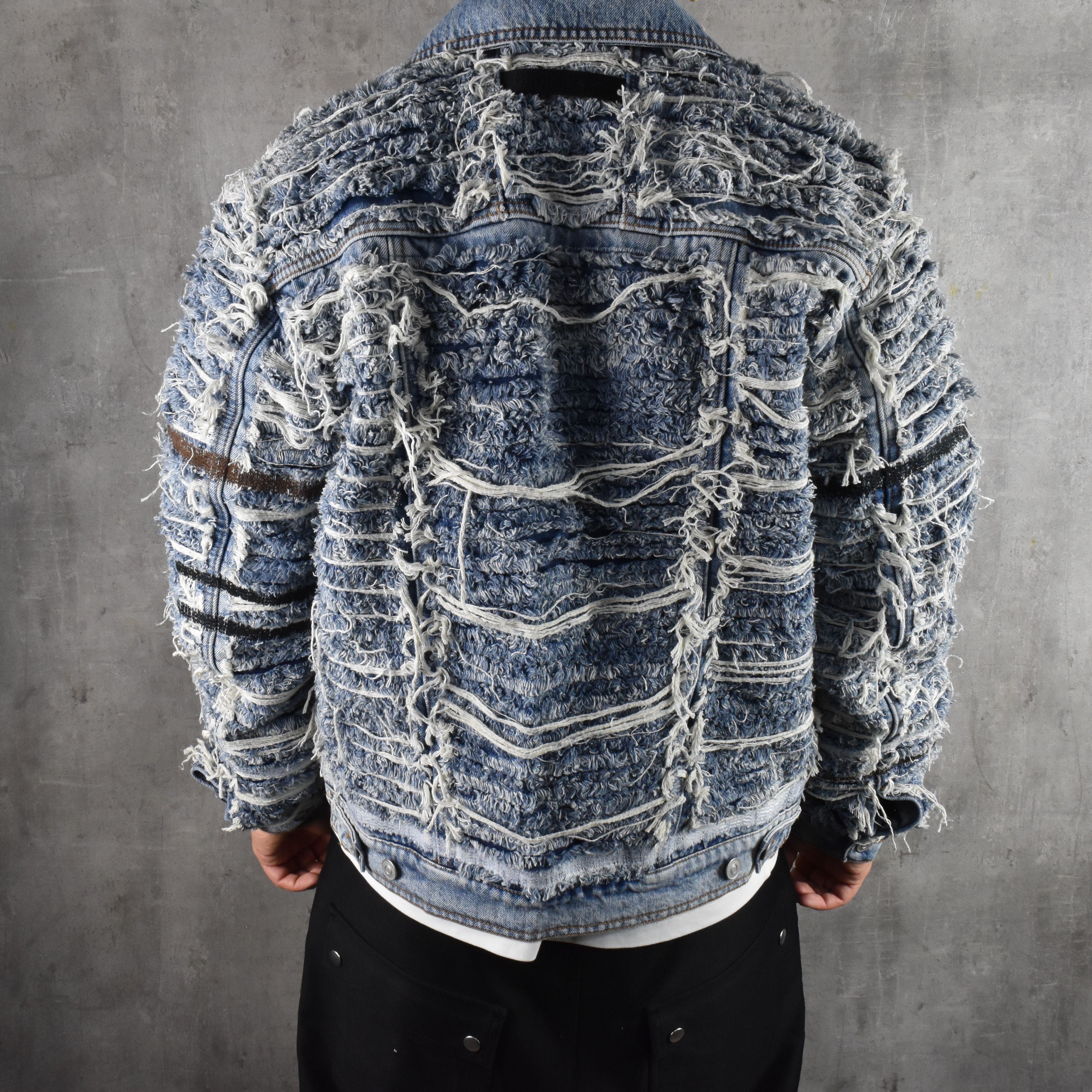 1017 ALYX 9SM × Blackmeans 1017 ALYX 9SM BLACKMEANS Shredded Denim Distressed Jacket Size US M / EU 48-50 / 2 - 5 Thumbnail