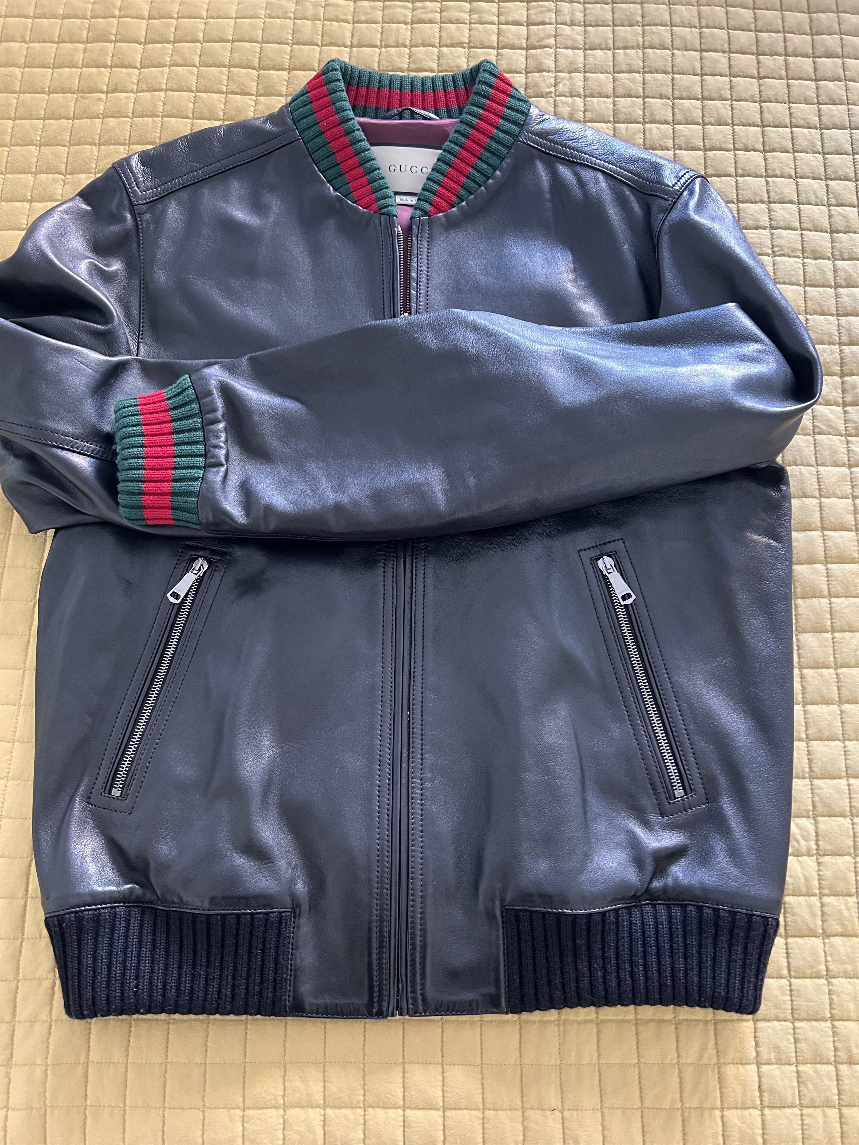 Gucci Gucci leather bomber jacketed Size US M / EU 48-50 / 2 - 4 Thumbnail