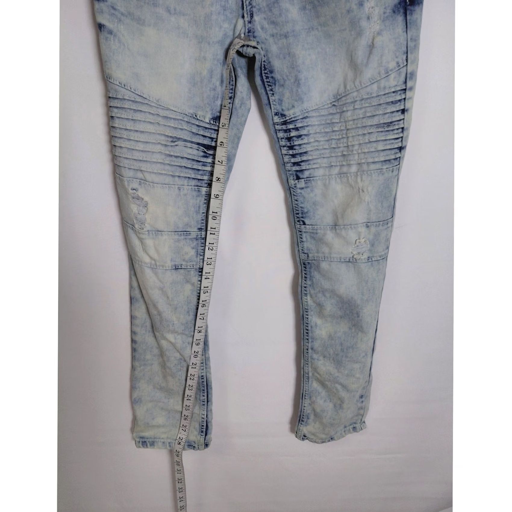 Southpole SOUTHPOLE Skinny Jeans Light Wash Solid Denim Men 29x30 Size US 29 - 7 Thumbnail