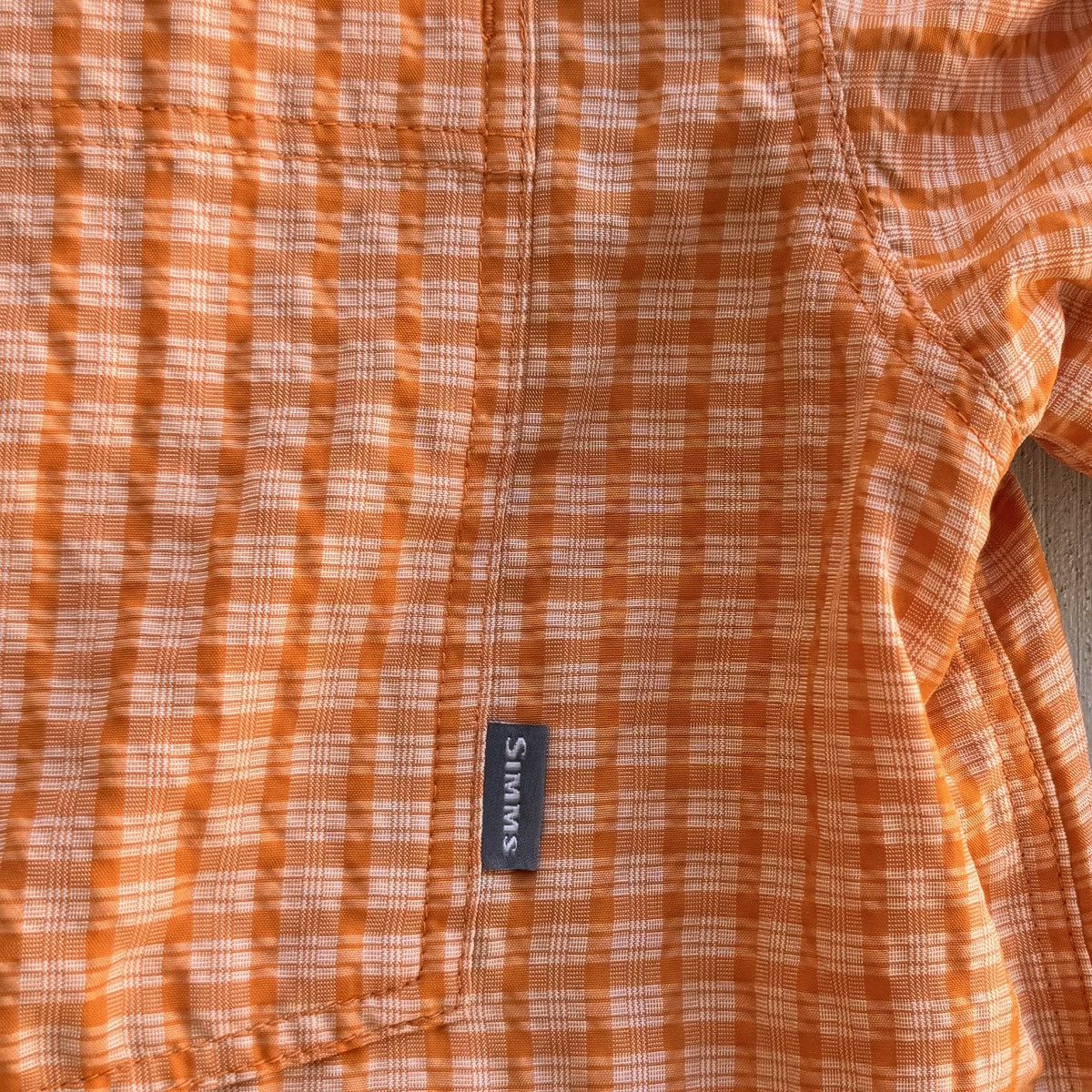 Simms Simms Performance Fishing Shirt Button Up Orange Check Size US L / EU 52-54 / 3 - 3 Thumbnail