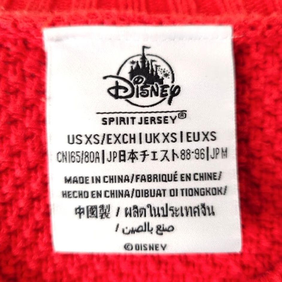 Disney Walt Disney World Cable Knit Sweater Mens XS Red Spirit Jersey Jumper Size US XS / EU 42 / 0 - 7 Thumbnail